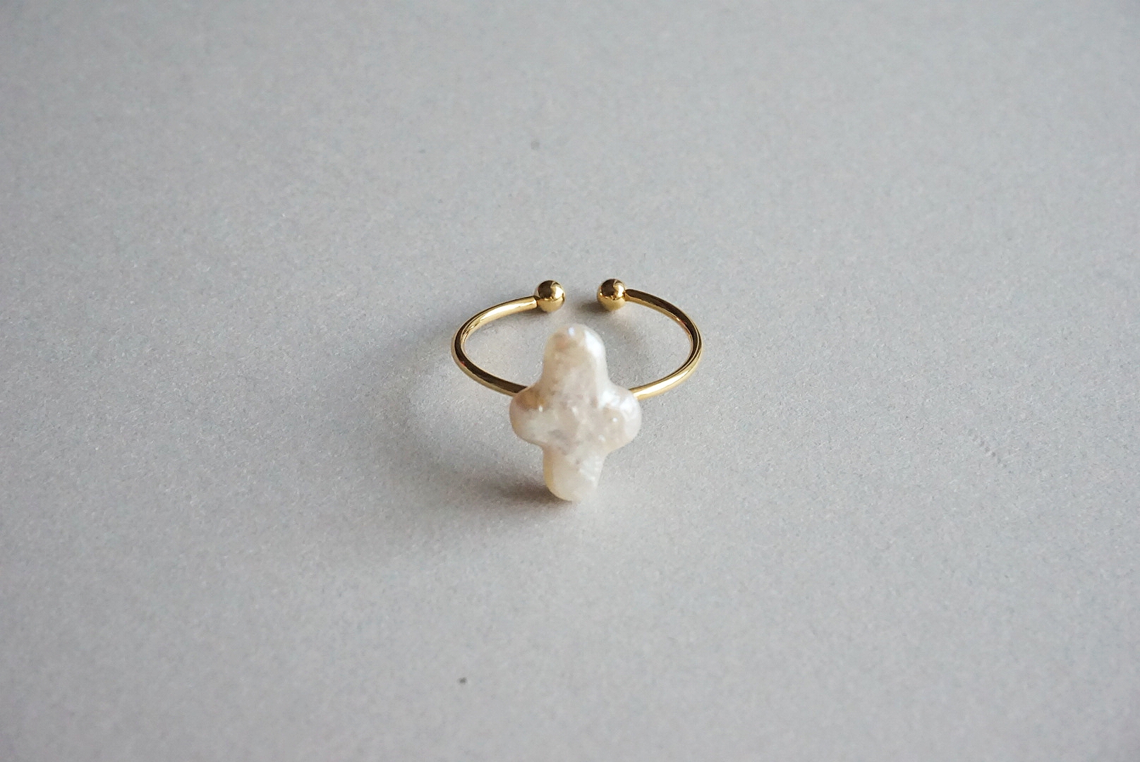 パールクロス(ゴールド)リング