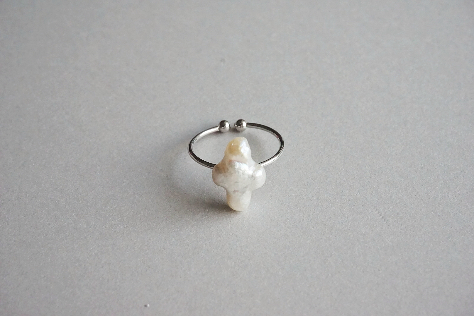 パールクロス(シルバー)リング