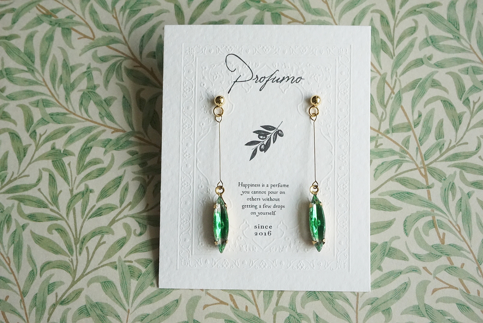 ラインビジュー(ペリドット×クリスタルツートン)