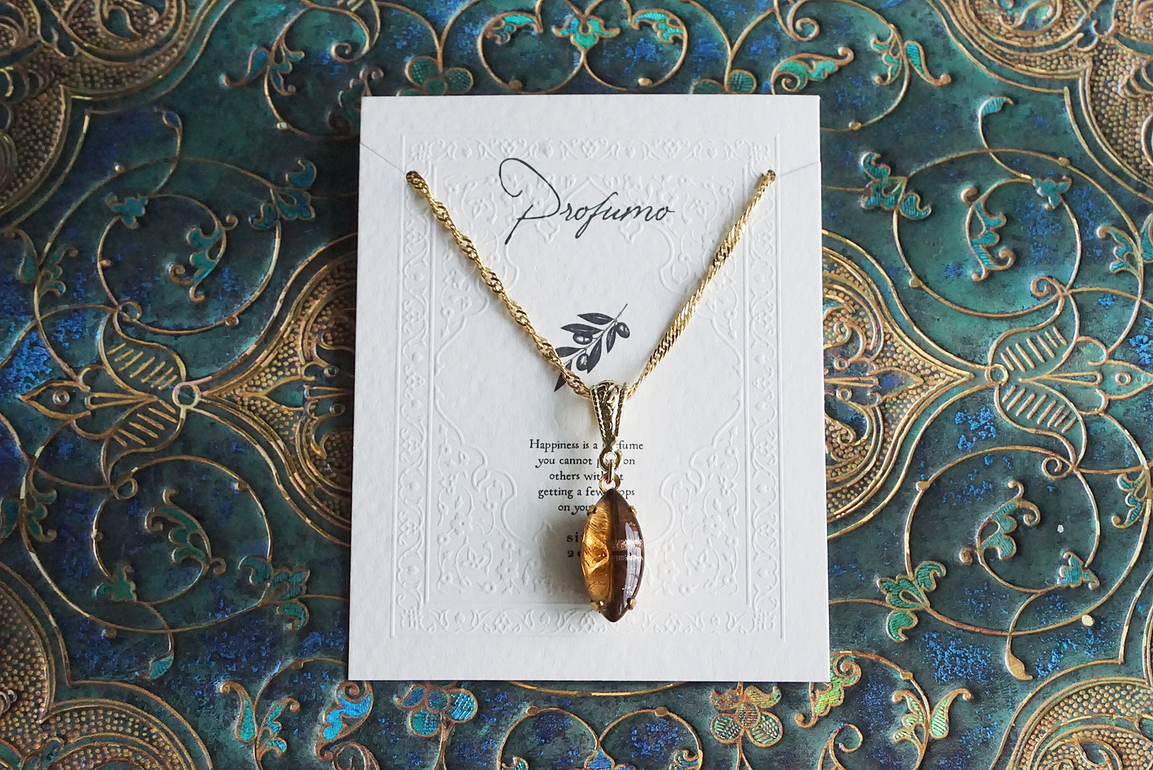 ラメマーキス(トパーズブラウン)ネックレス