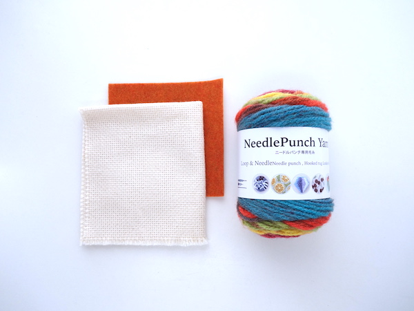 【単発レッスン用材料セット】はじめてのニードルパンチ＊季節のレッスン／秋のモチーフで雑貨作り