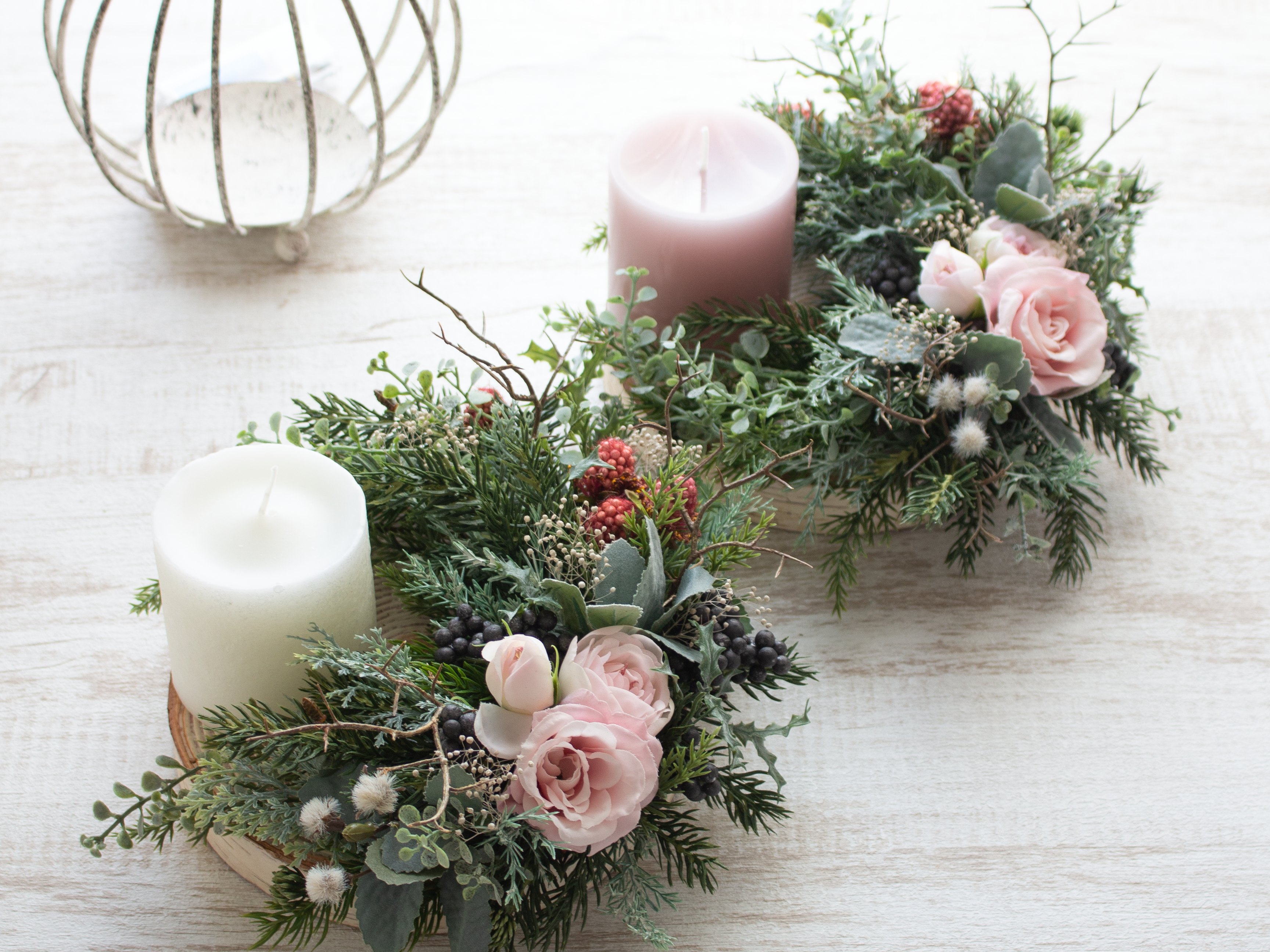 切り株のキャンドルアレンジ　資材キット