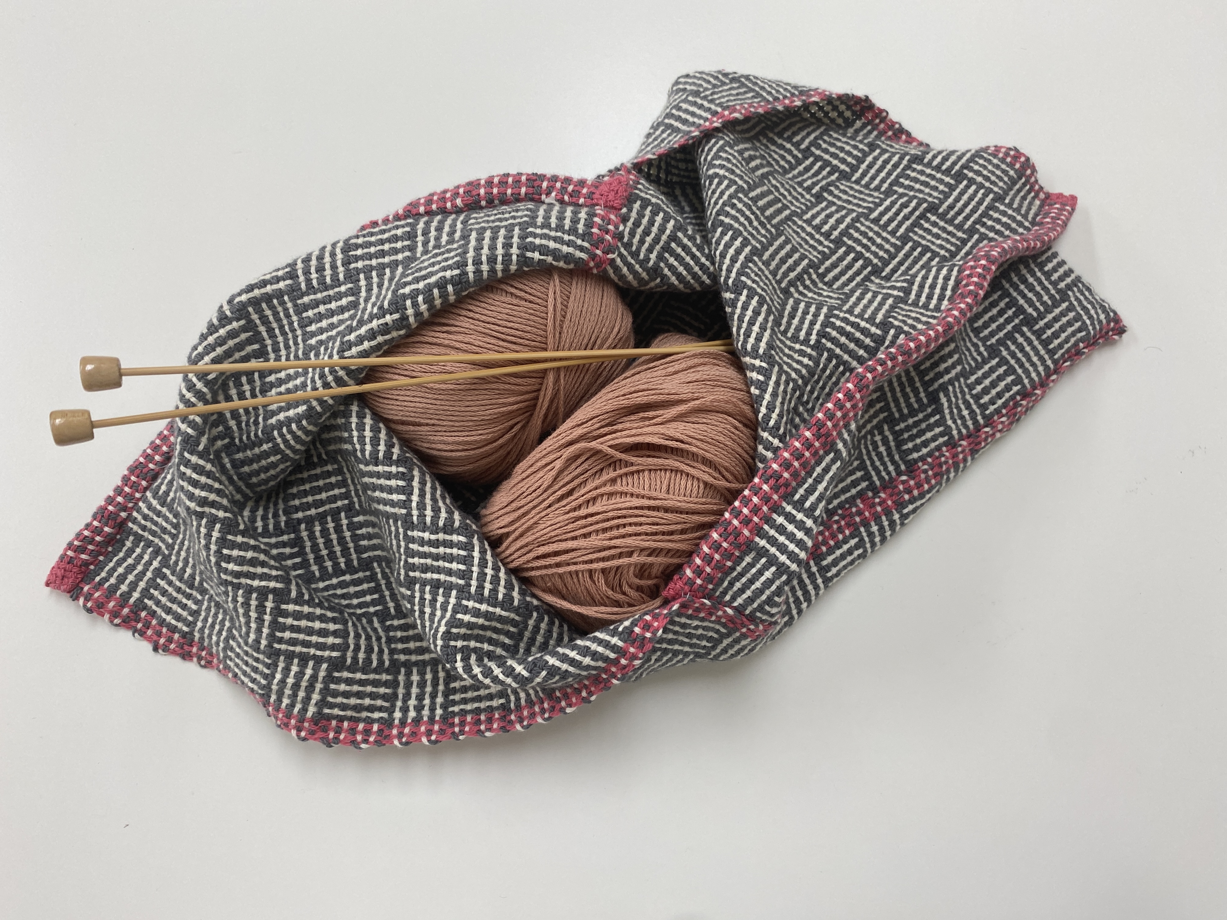 あじろ織りのあずま袋　糸キット