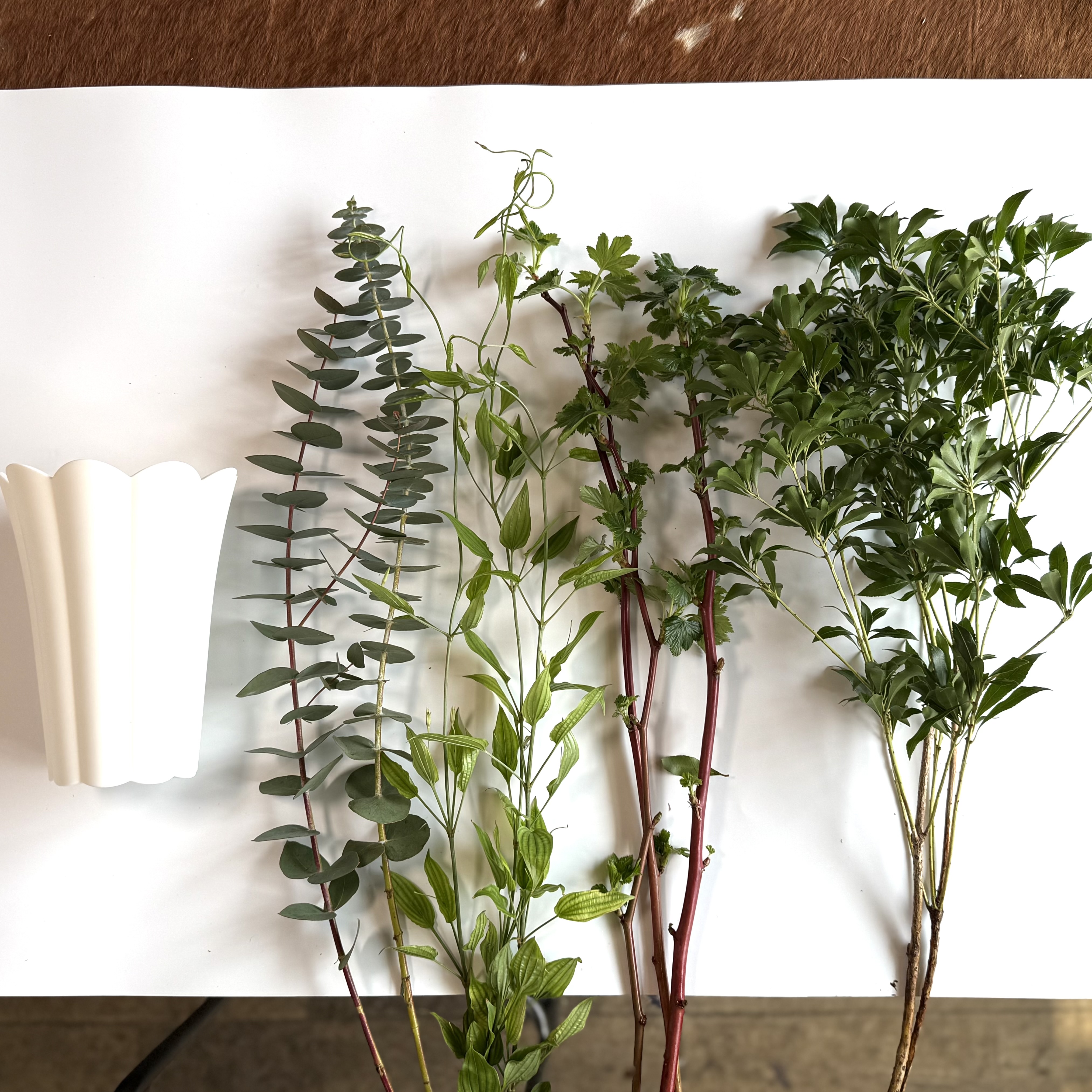 枝物の花瓶の飾り方キット　（枝ものとフラワーベース付）