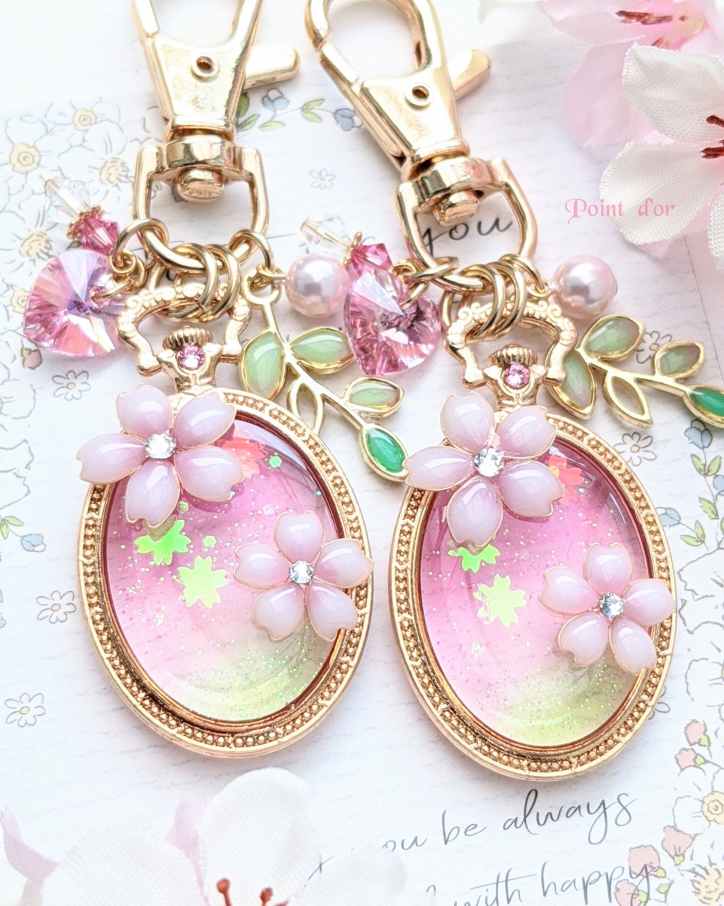 桜景色のオーバル懐中時計｡*🌸の画像4