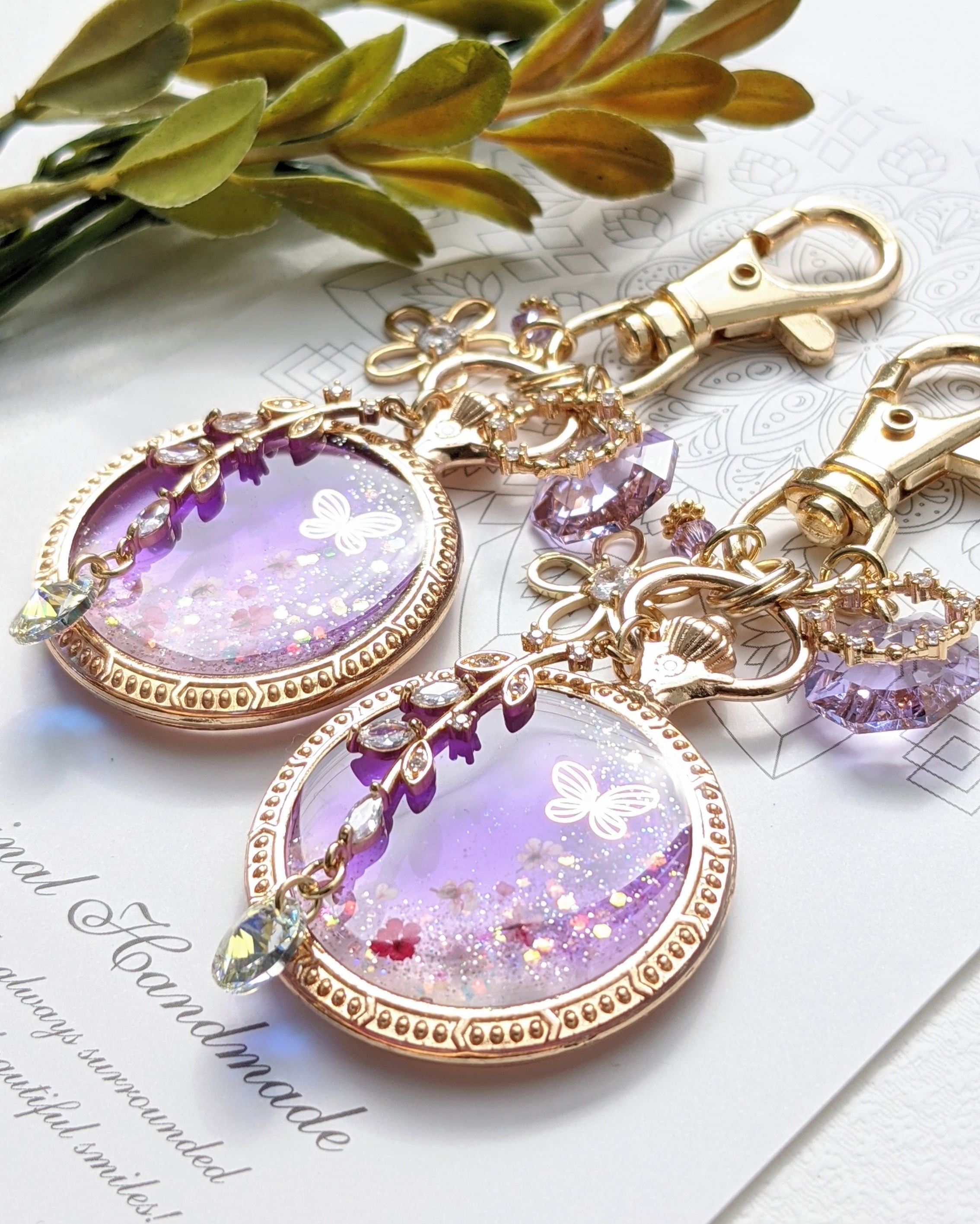 ★蝶が舞う懐中時計キーホルダー.｡*🦋の画像4