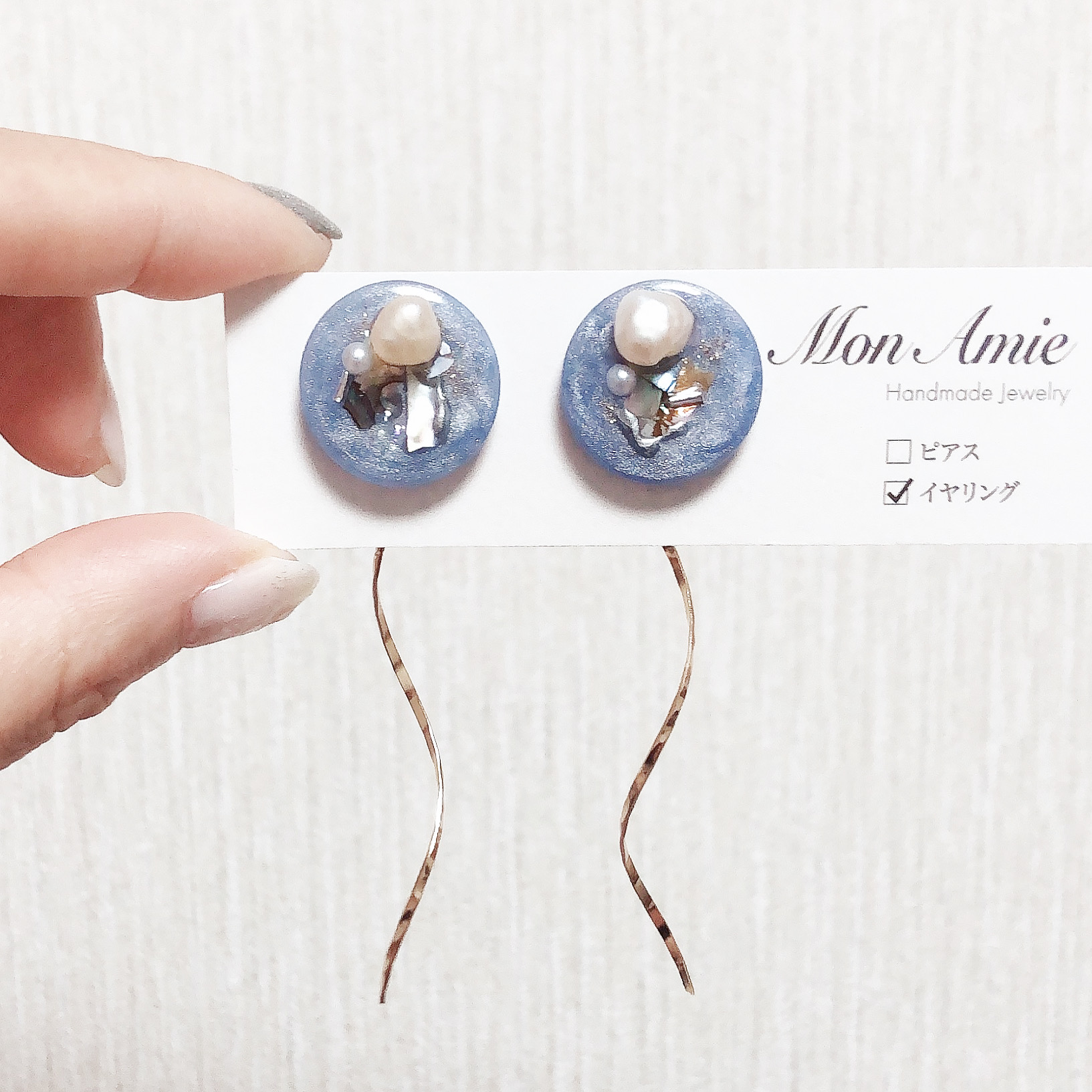 【送料無料】2way nuance shell pearl bijou designの画像4