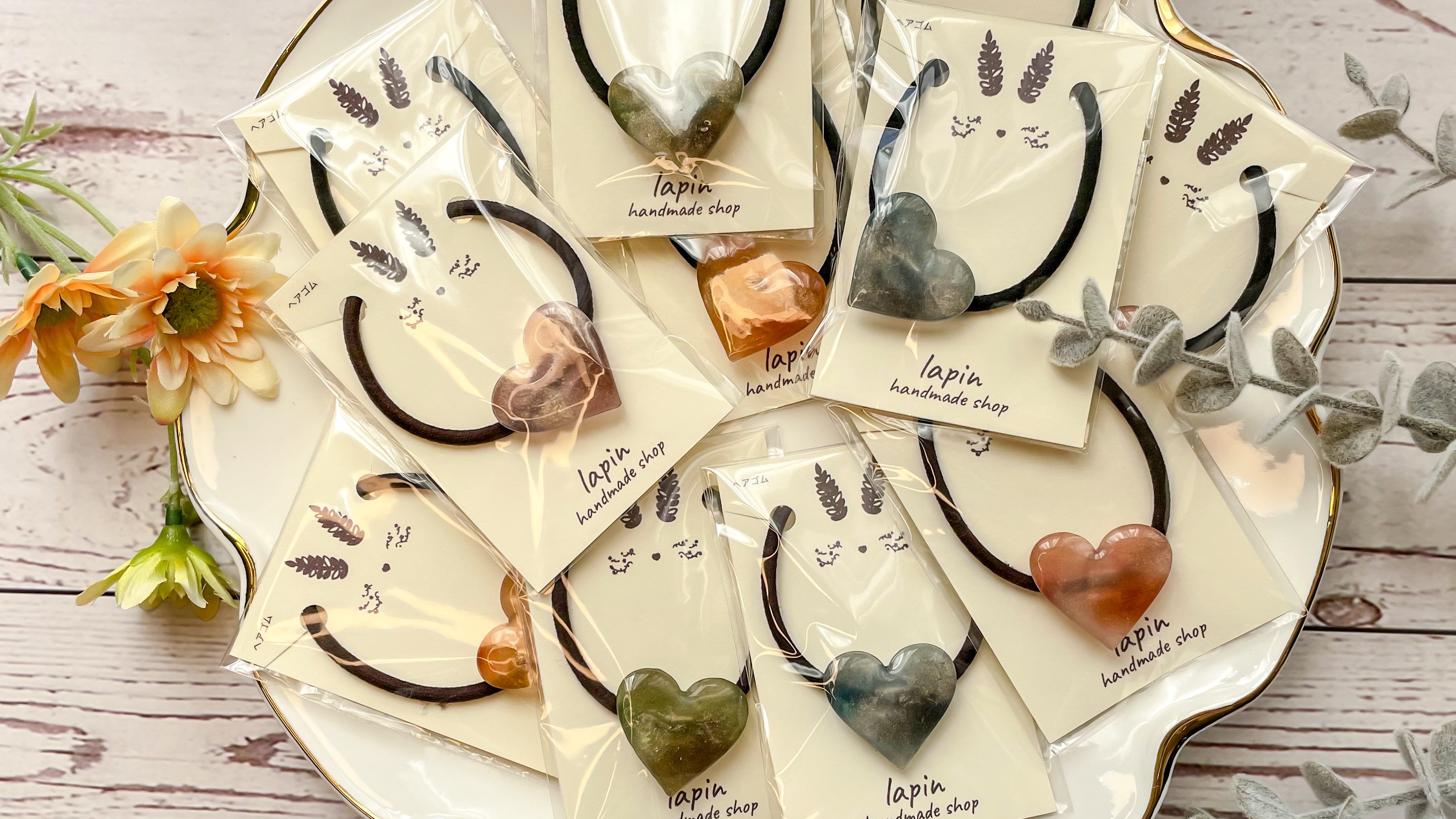 キラキラハート𓂃𓈒𓏸ヘアゴムの画像2