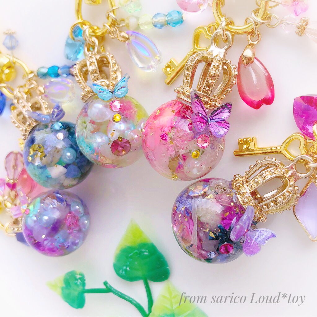 butterfly×flower ballチャームの画像8