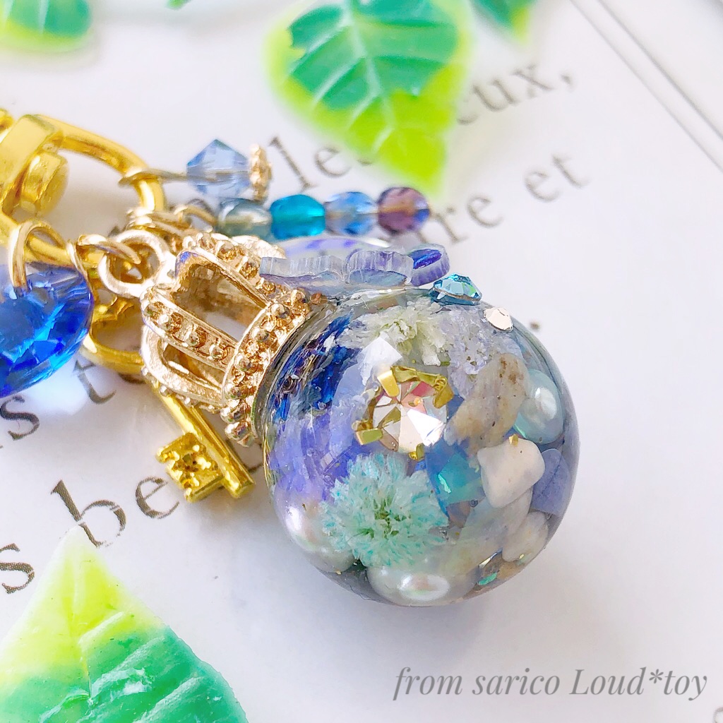 butterfly×flower ballチャームの画像3