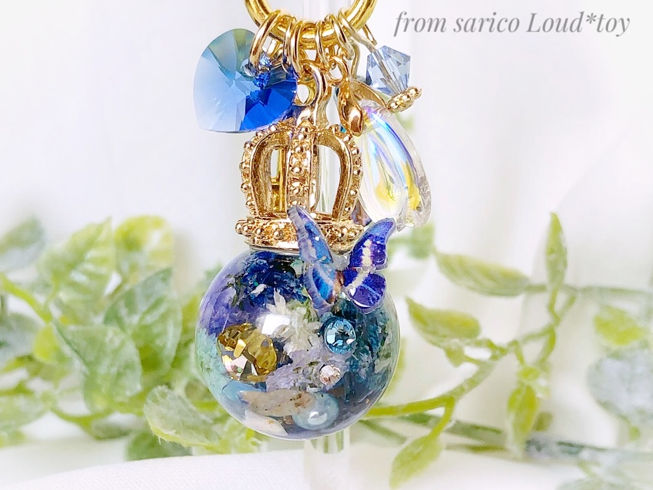 butterfly×flower ballチャームの画像4