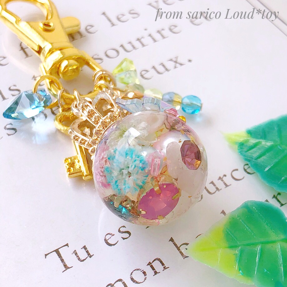 butterfly×flower ballチャームの画像3