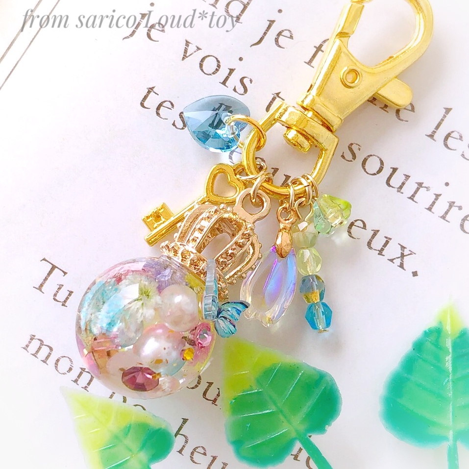 butterfly×flower ballチャームの画像5