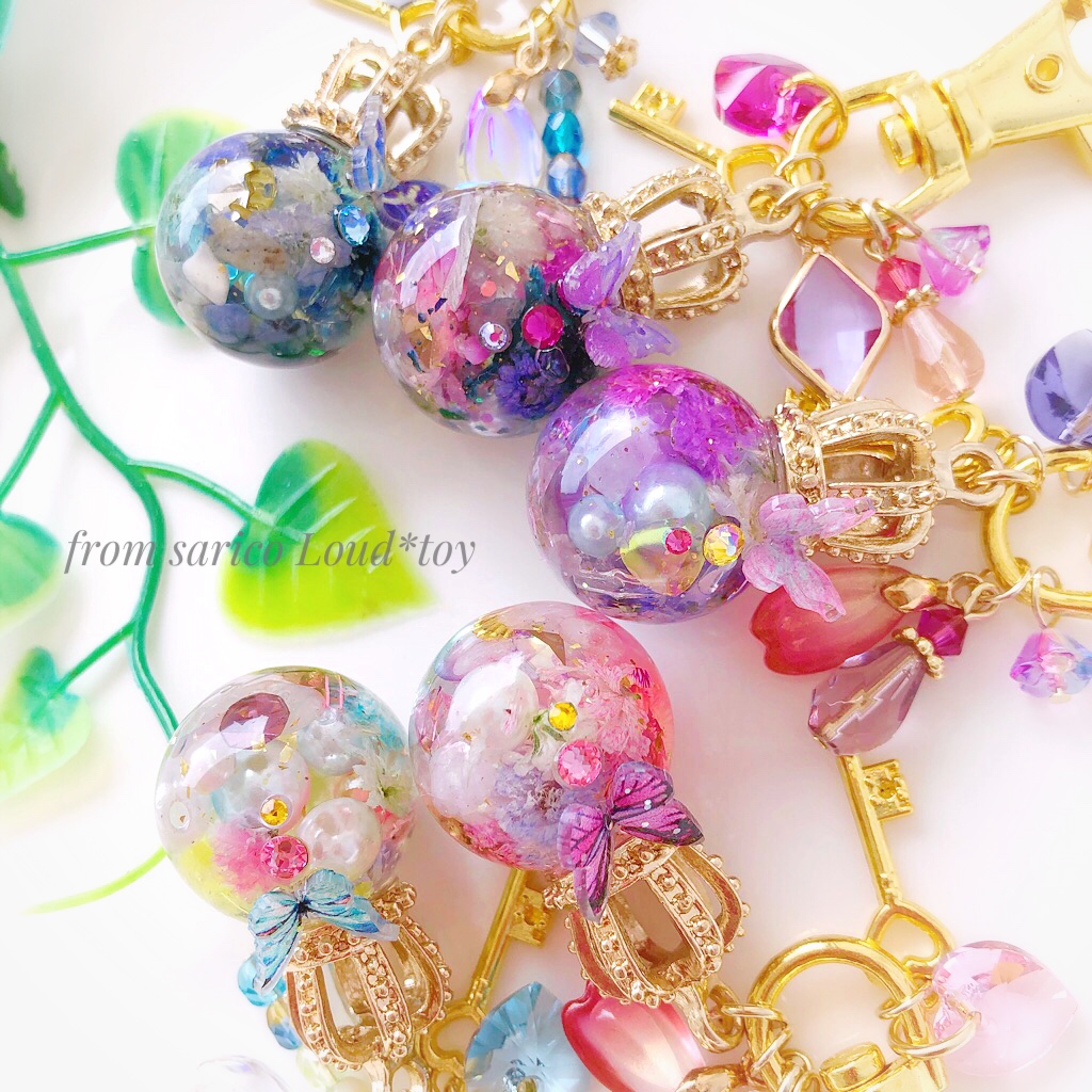butterfly×flower ballチャームの画像6
