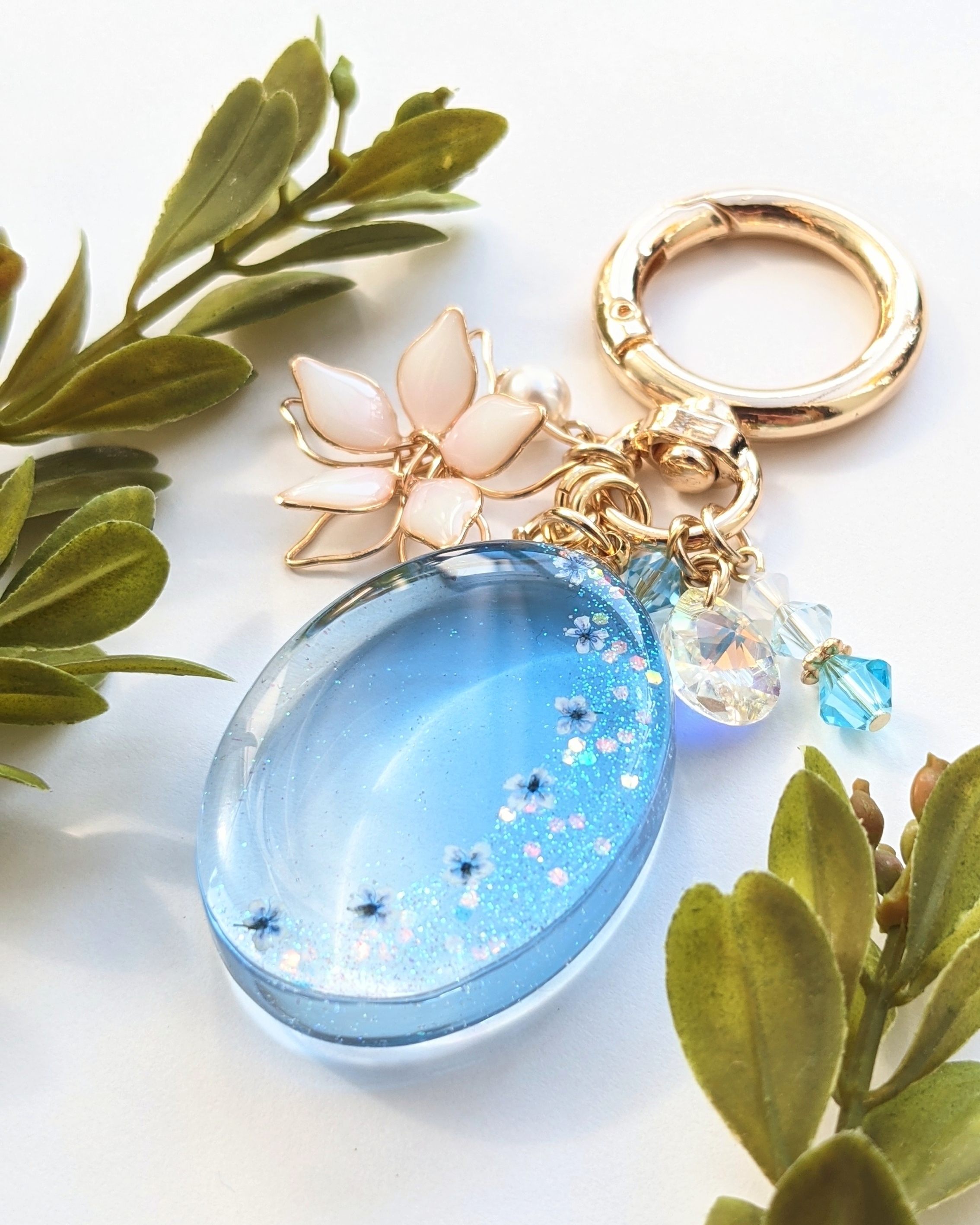 華が舞うオーバルバッグチャーム🌼Aの画像4