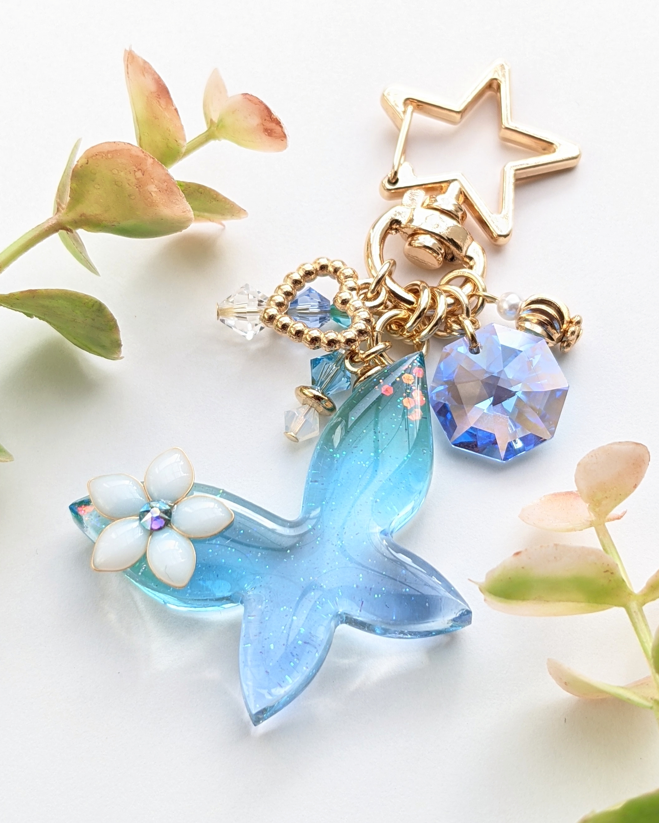 花と蝶のキーホルダー🌼Bの画像2