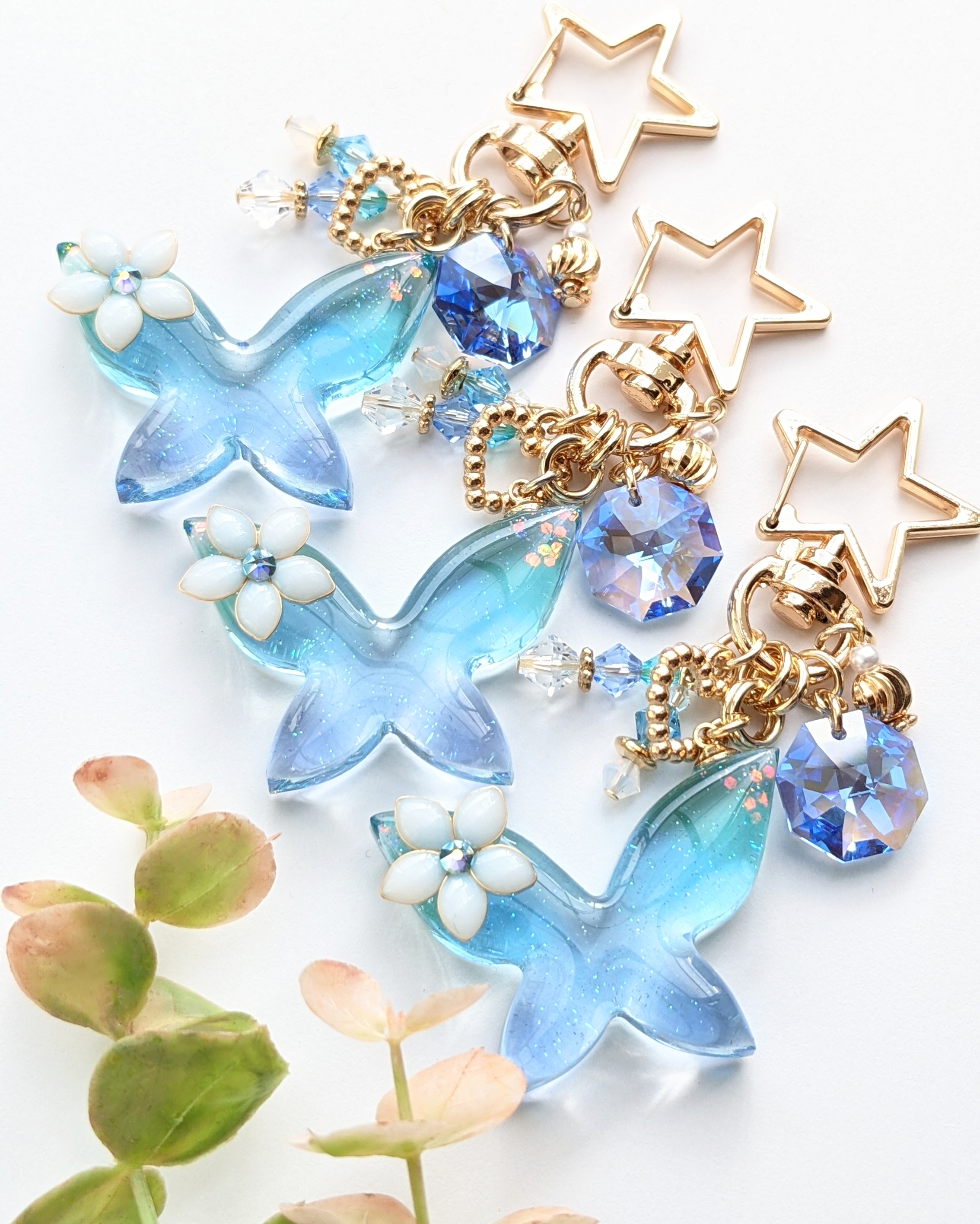 花と蝶のキーホルダー🌼Bの画像3