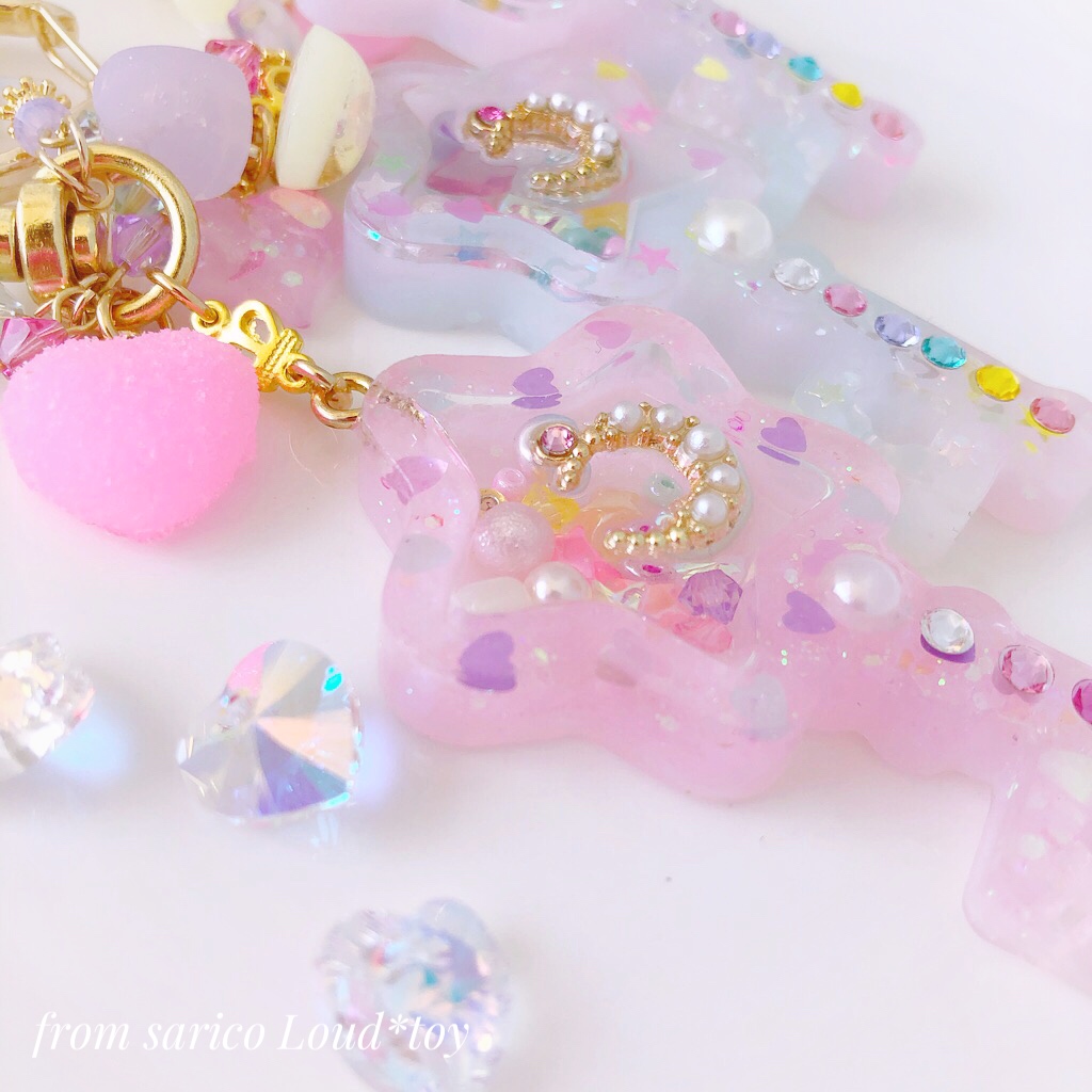 シャカシャカ星鍵チャーム⭐︎heart pinkの画像4