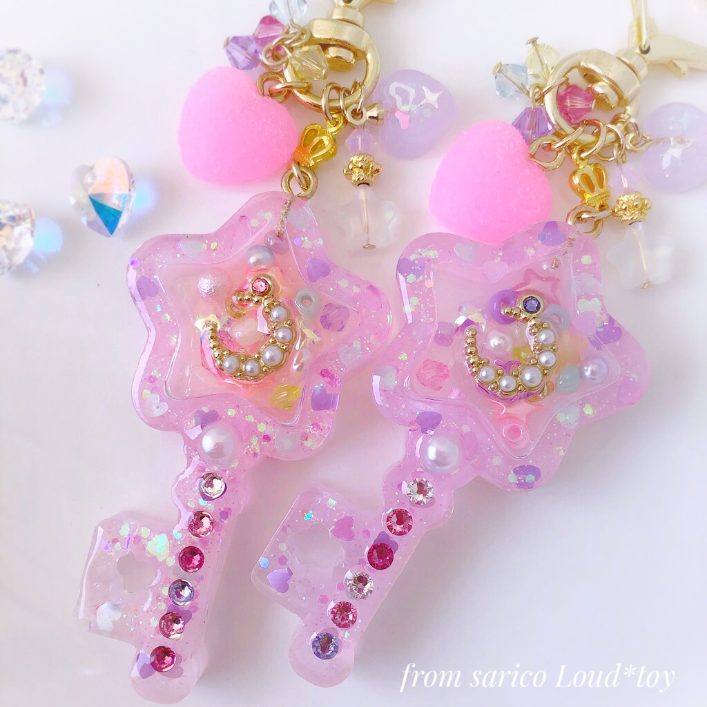 シャカシャカ星鍵チャーム⭐︎heart pinkの画像7