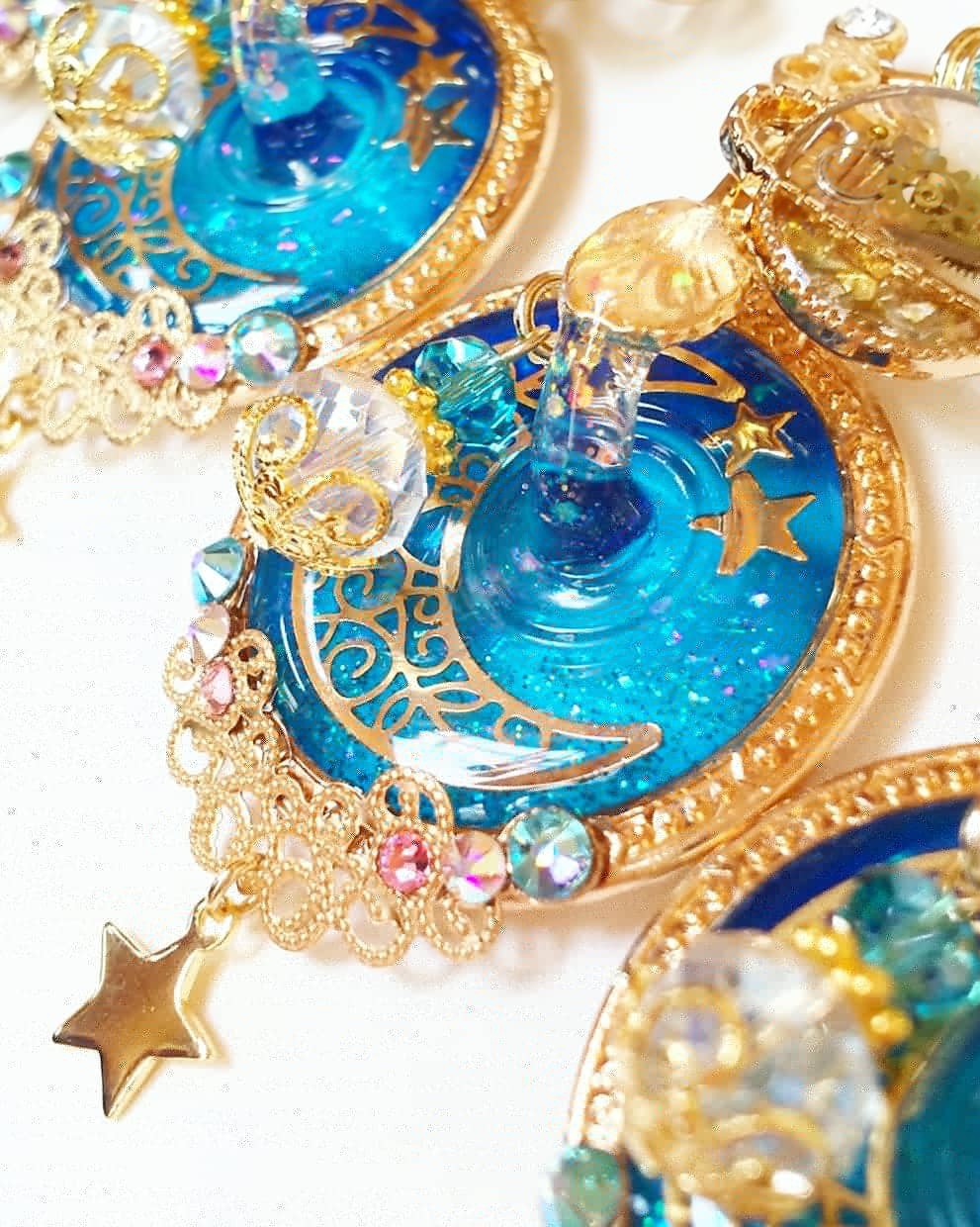 夜空の懐中時計キーホルダーの画像3