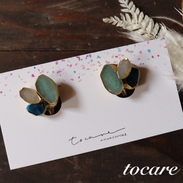 3色小粒イヤリングの画像2