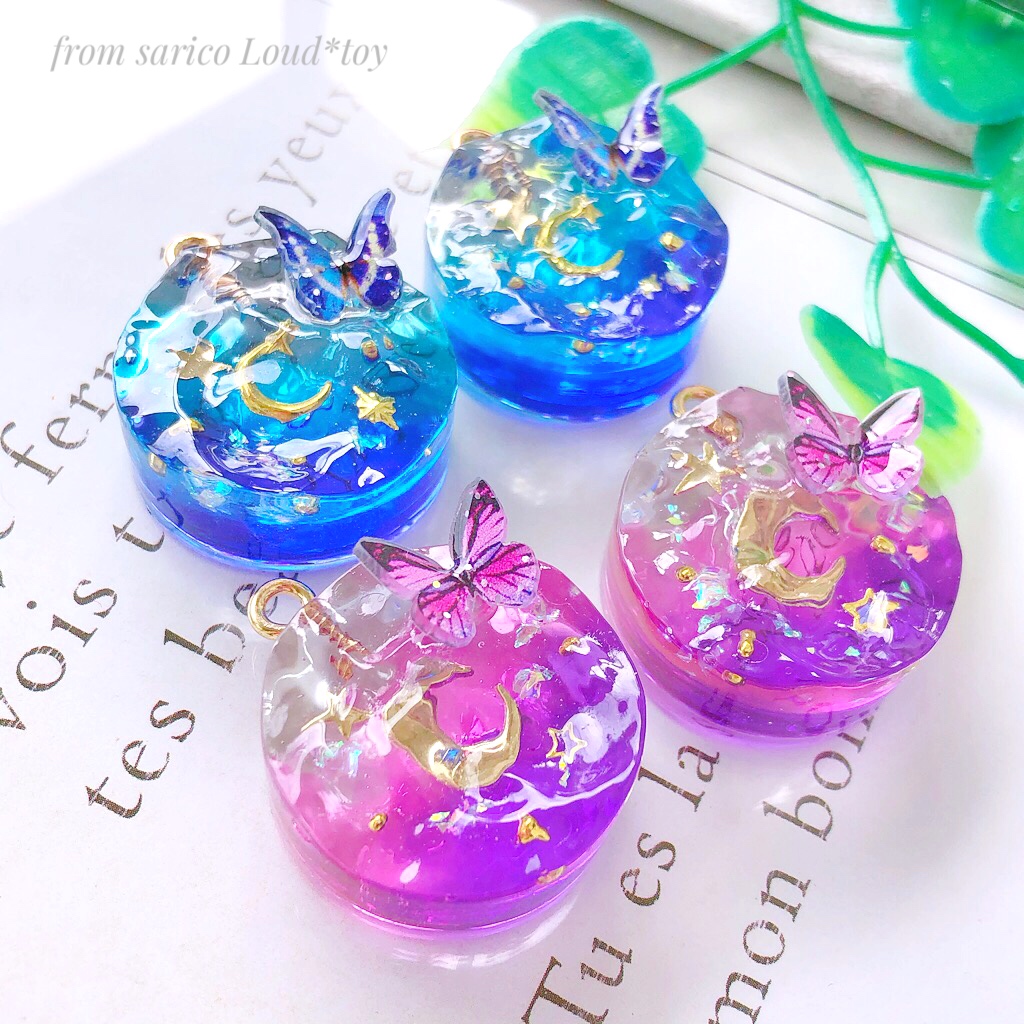 水面の蝶🦋バッグチャーム　blueの画像5