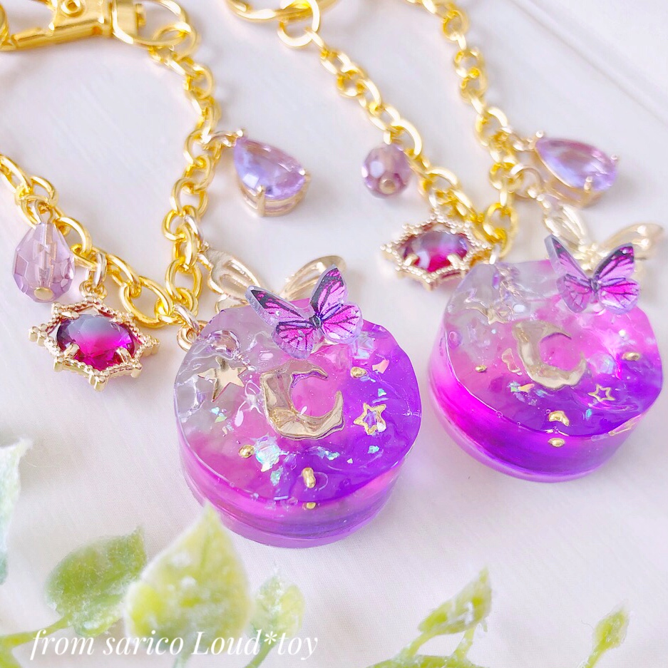 水面の蝶🦋バッグチャーム　purpleの画像2