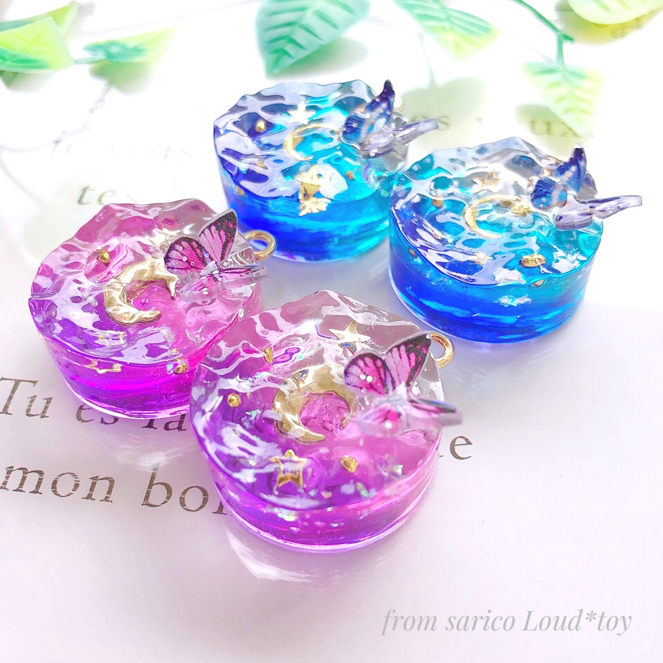 水面の蝶🦋バッグチャーム　purpleの画像5