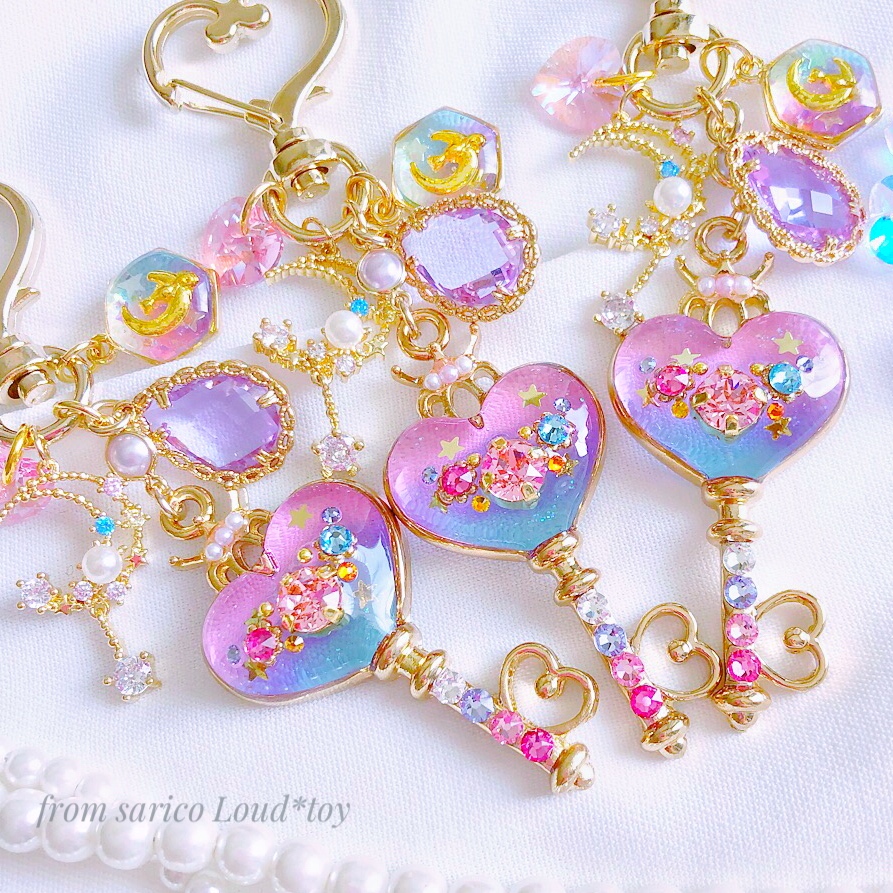 fancy heart鍵チャーム🌙の画像2