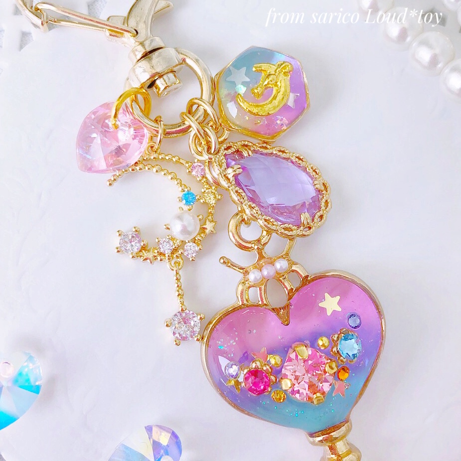 fancy heart鍵チャーム🌙の画像3