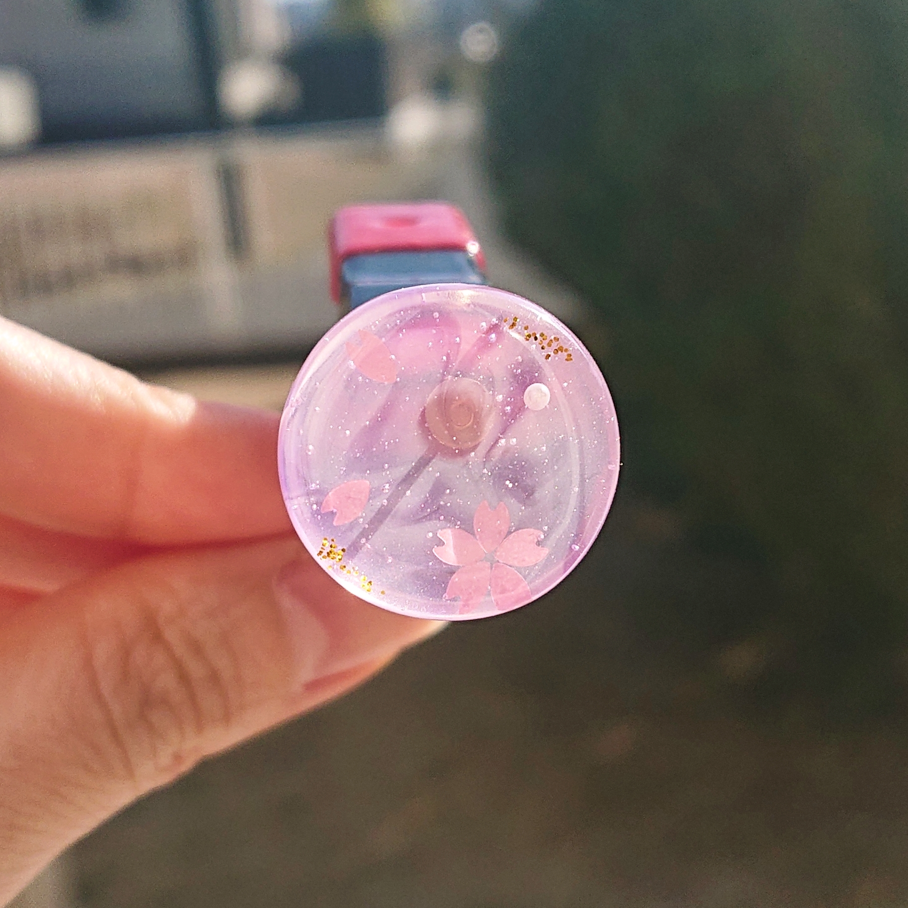 桜模様🌸<パール>2way 円型レジンピアス・イヤリングの画像8