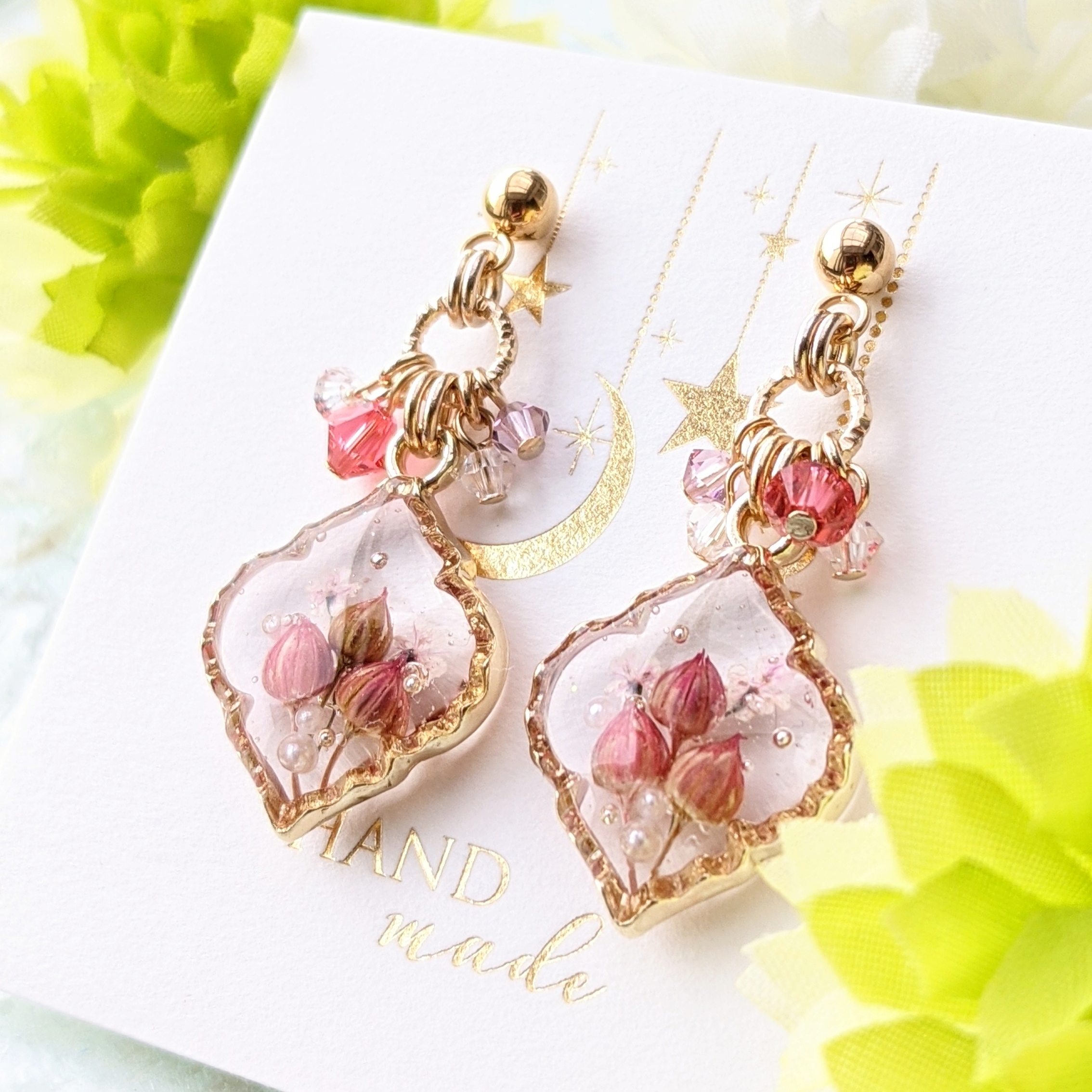 リンフラワーの耳飾り🌼の画像3