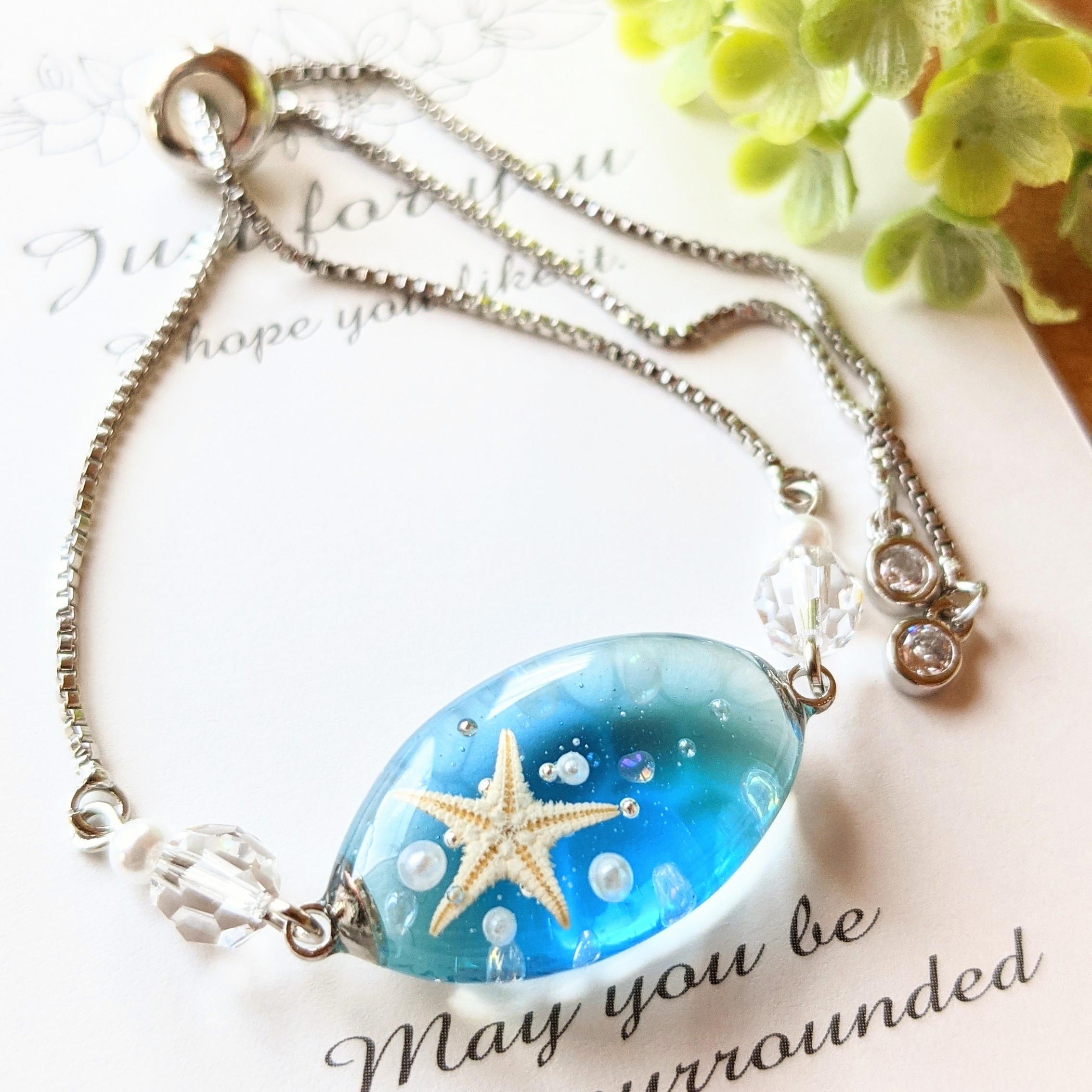 海のブレスレット💙シルバーの画像4