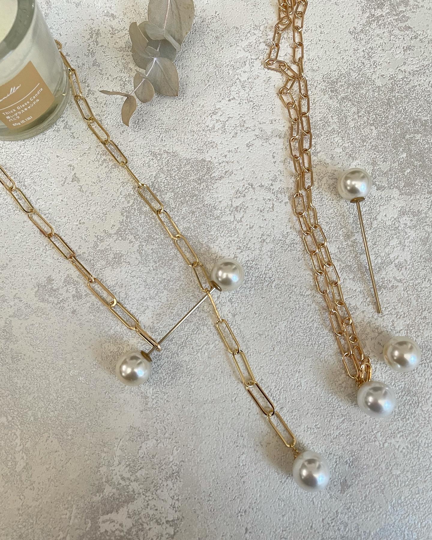 chain pearl necklaceの画像3