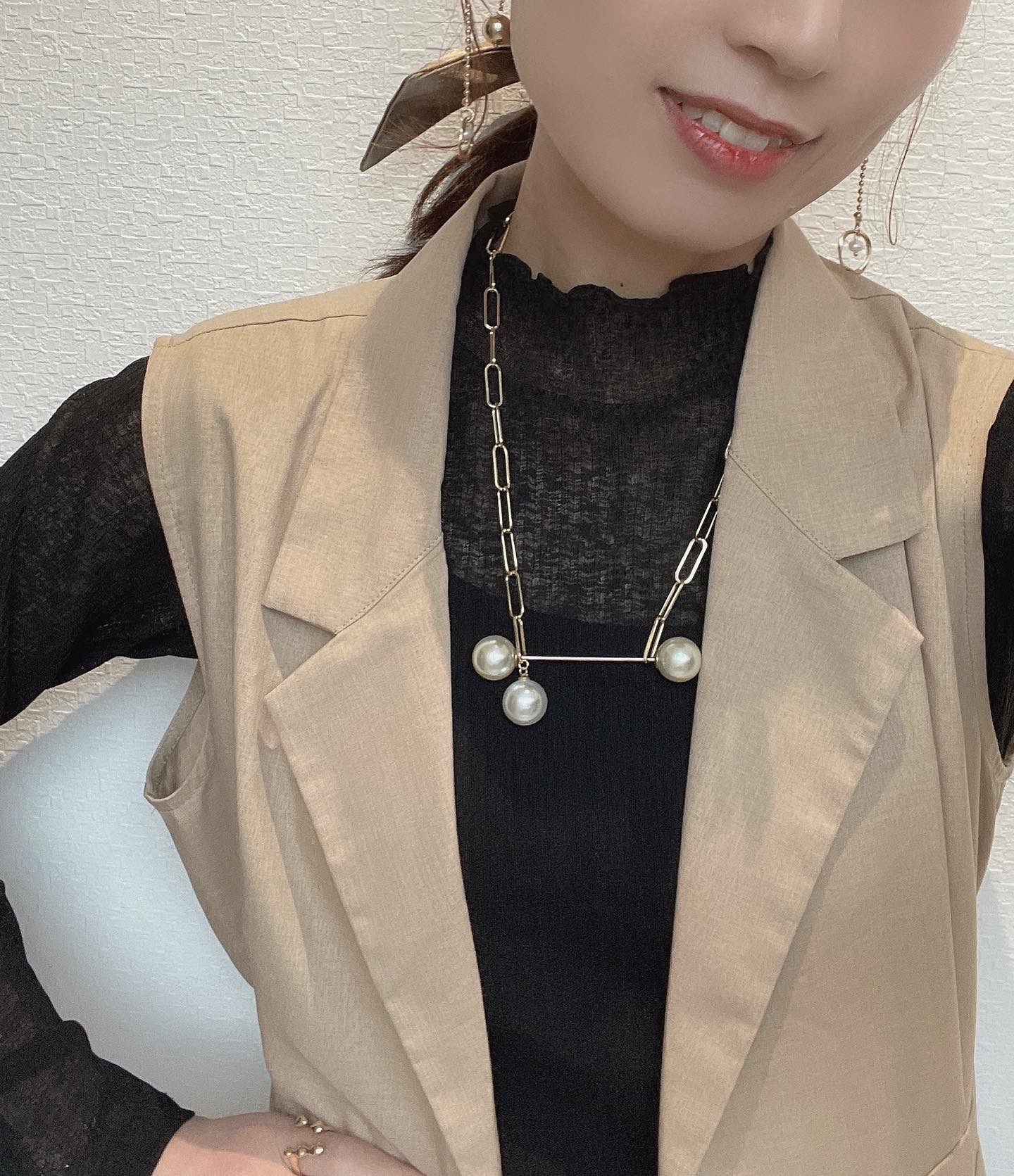 chain pearl necklaceの画像5