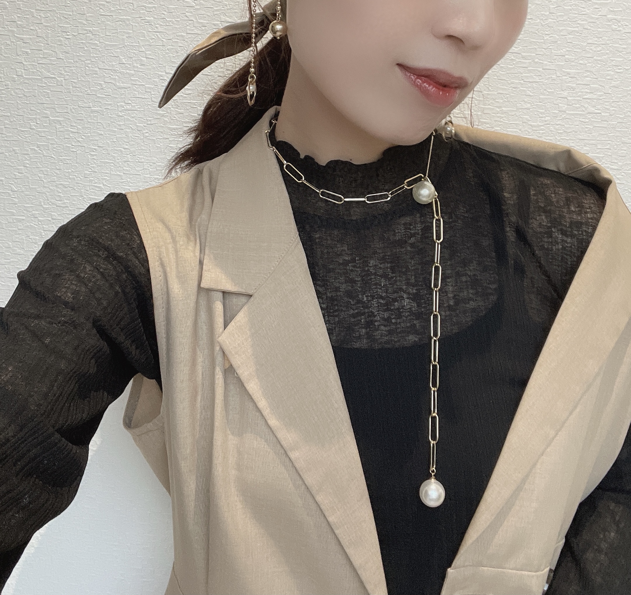 chain pearl necklaceの画像6