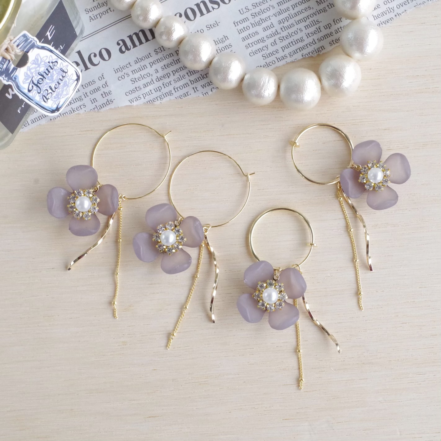 Gray flower hoopの画像2