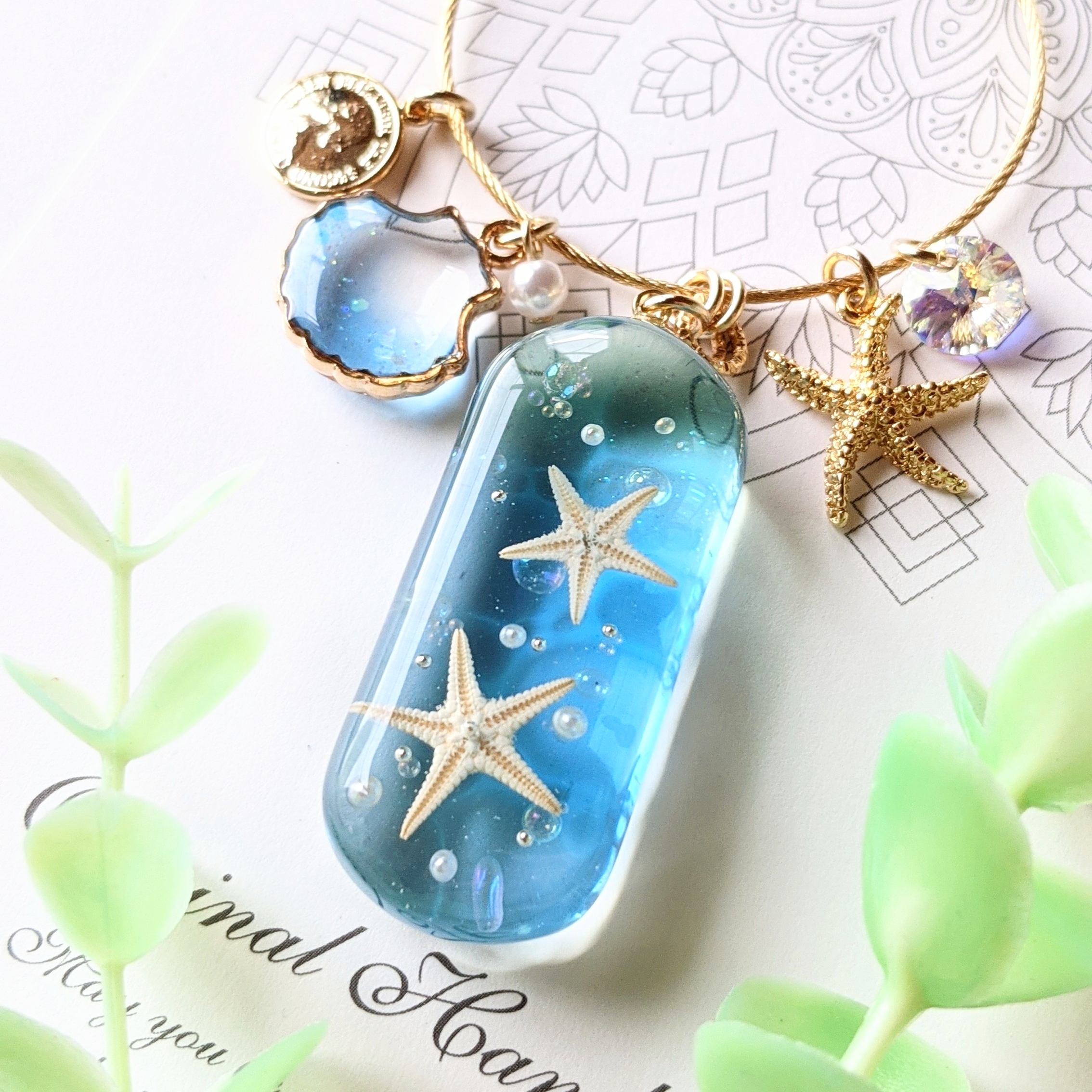 海とヒトデのキーリングの画像2