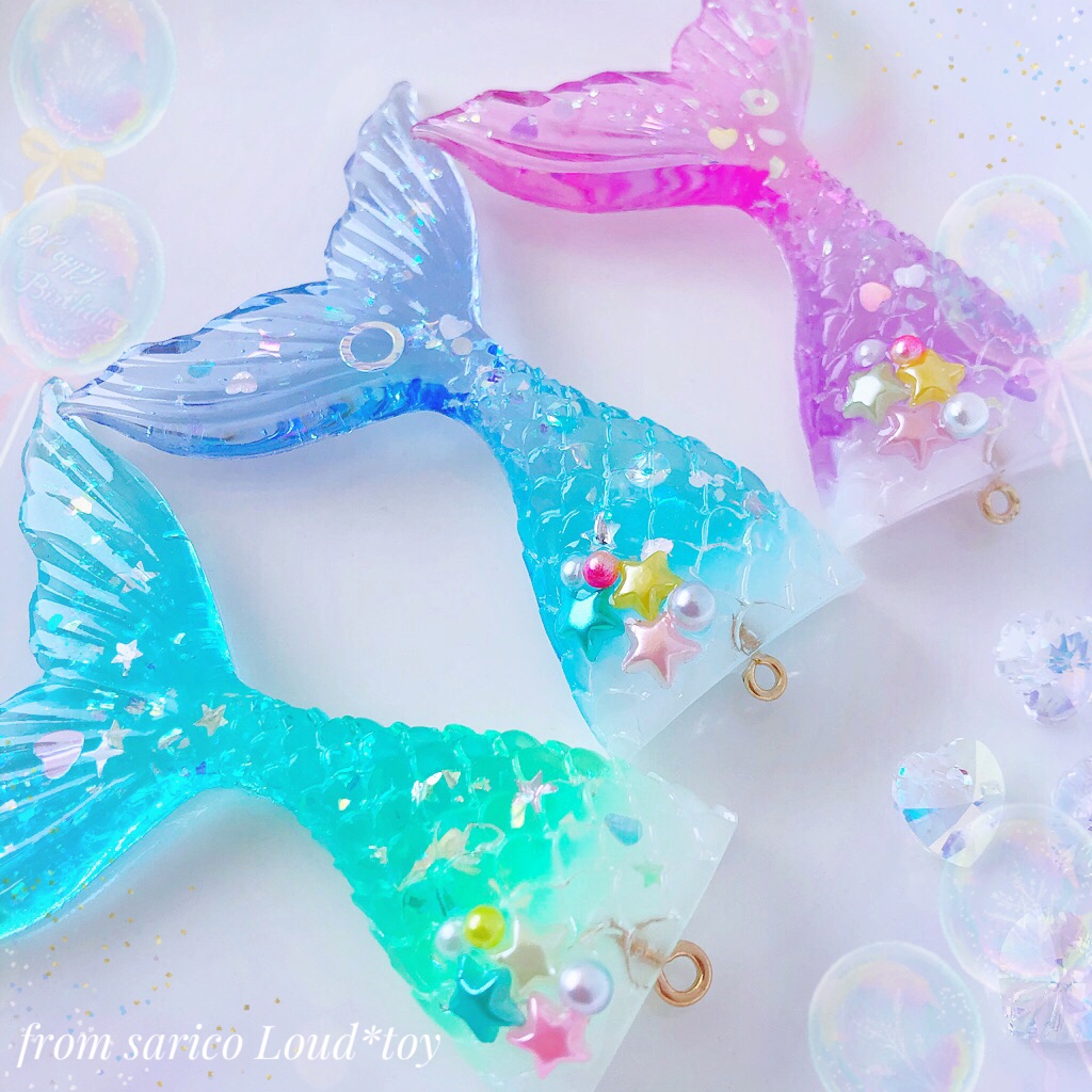 フロートマーメイドワイヤーチャーム🐠🐚ブルーハワイの画像4
