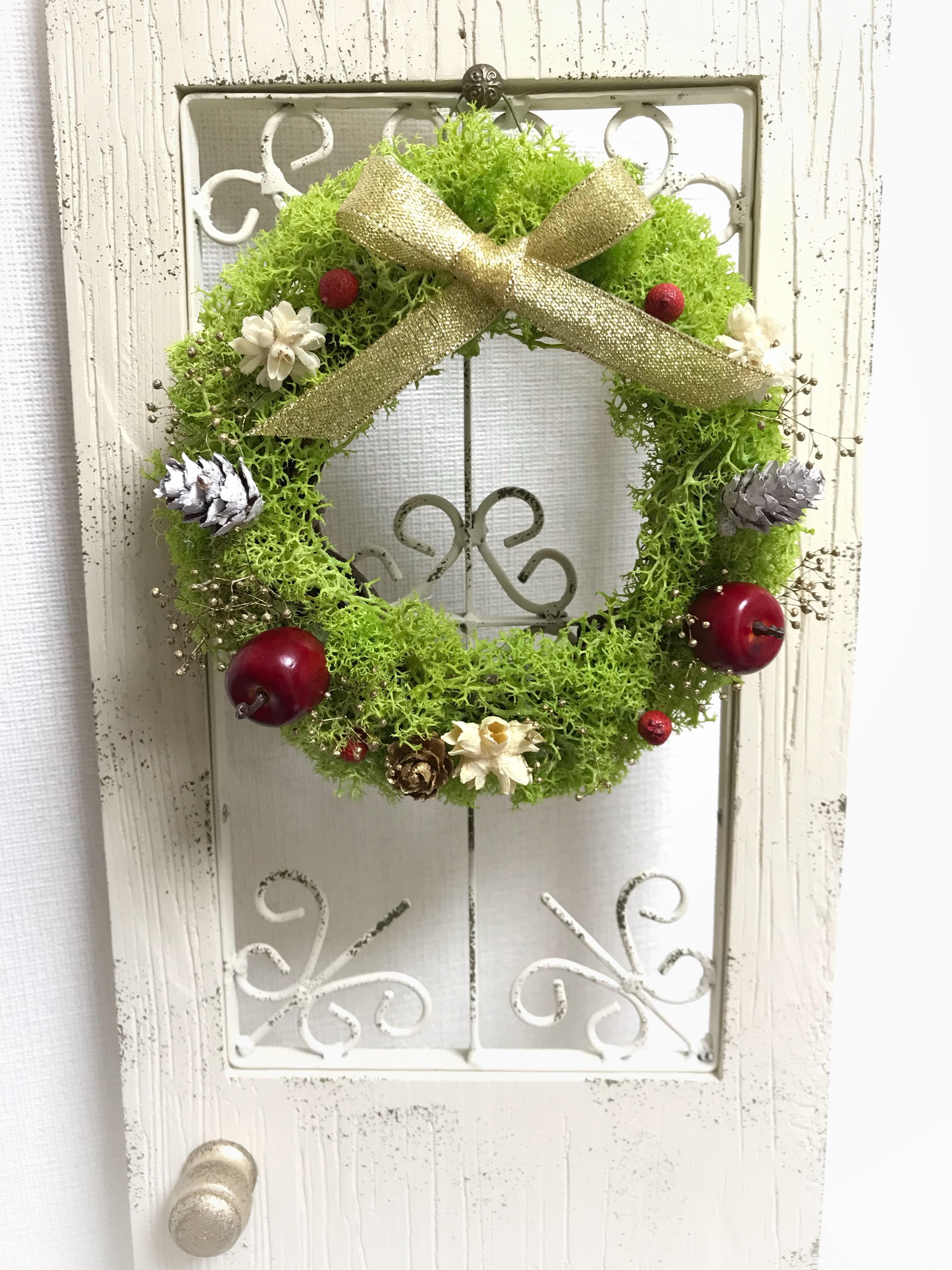 アイスランドモスのクリスマスリースの画像2