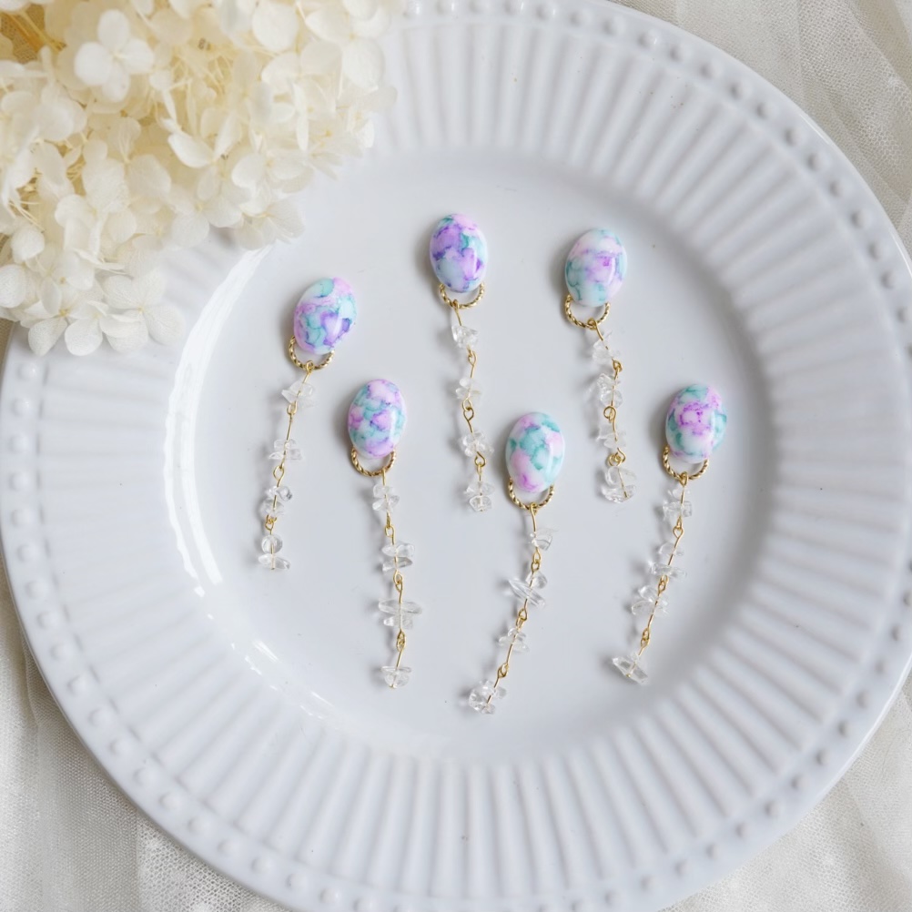 紫陽花と天然石の画像2