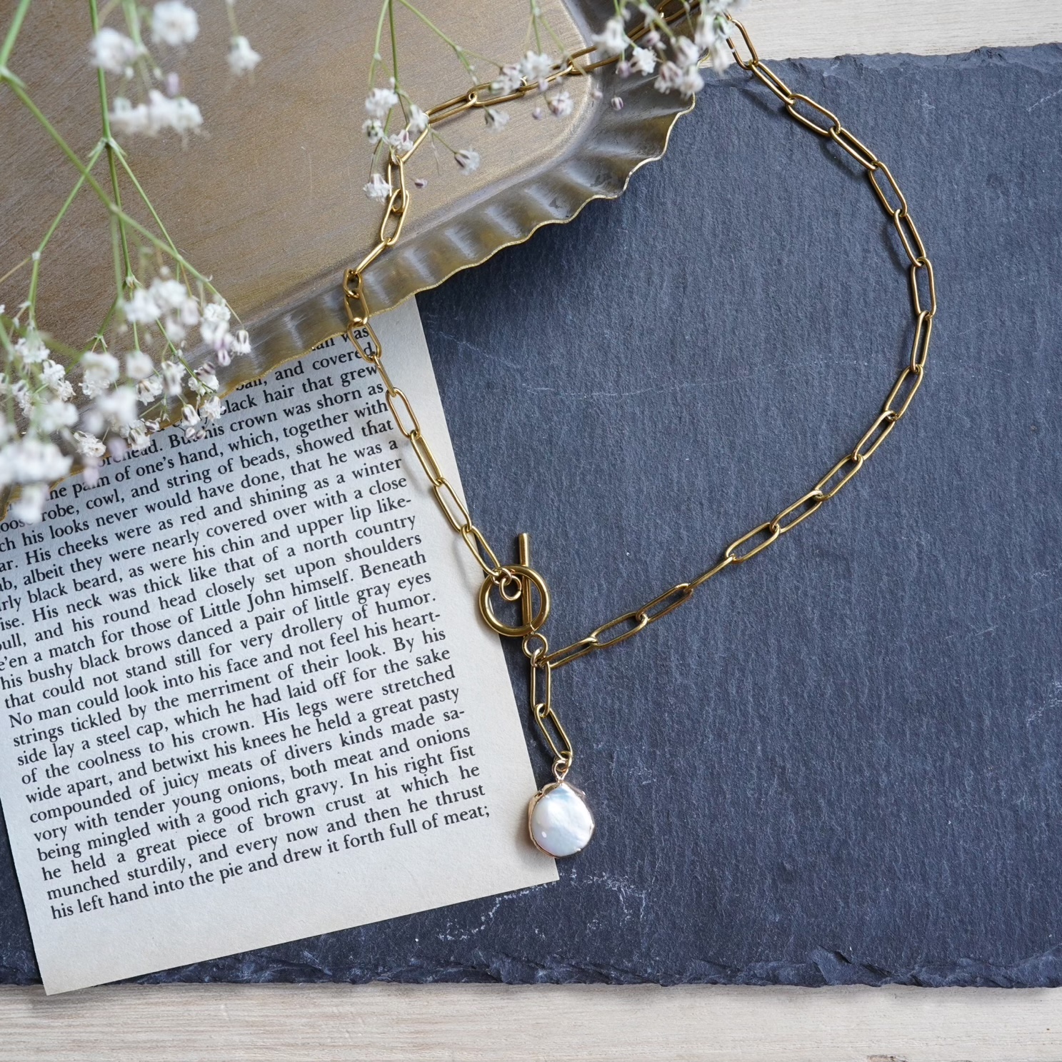 淡水パール一粒ネックレスの画像2