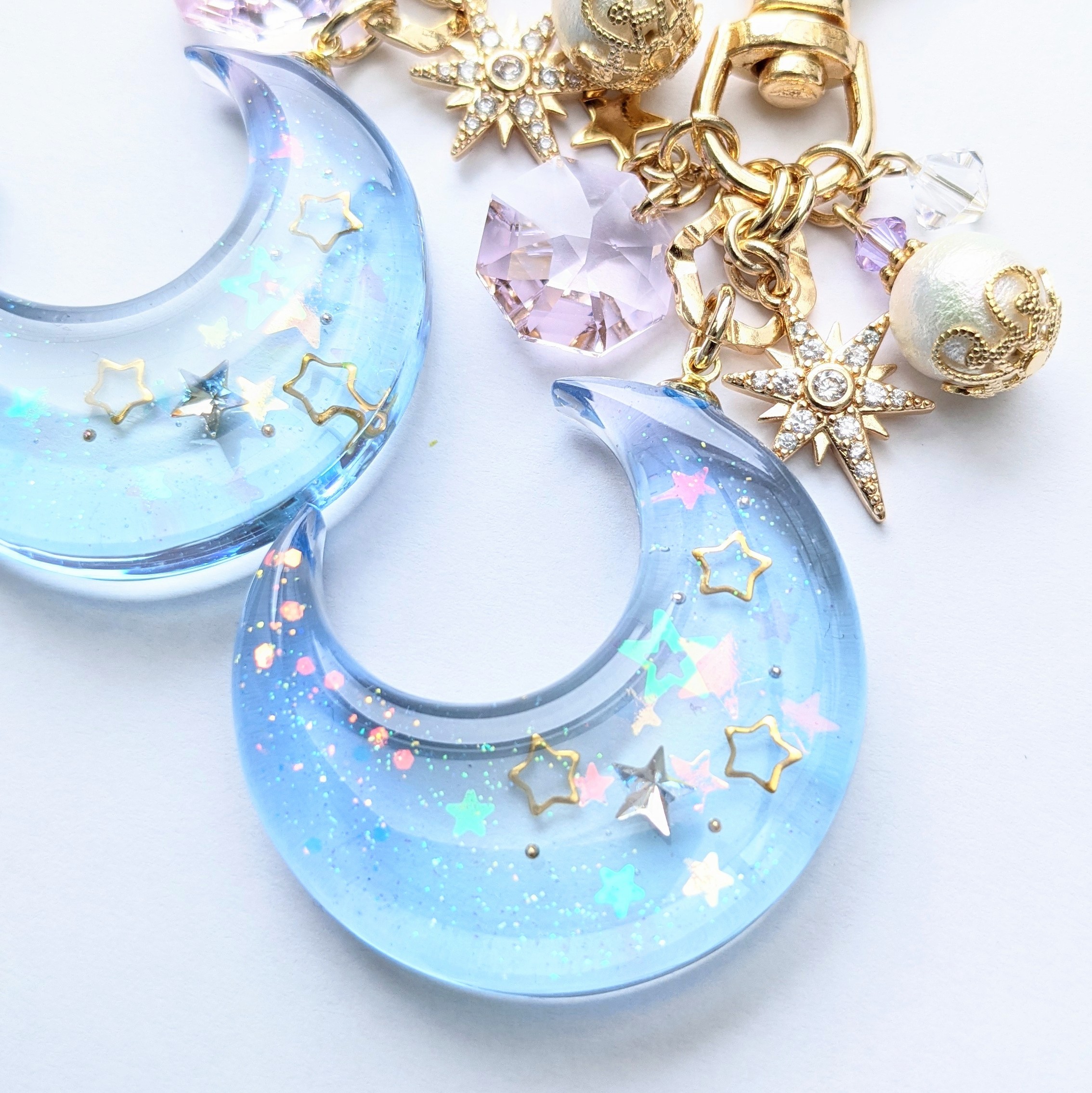 星降る三日月のキーホルダーの画像3