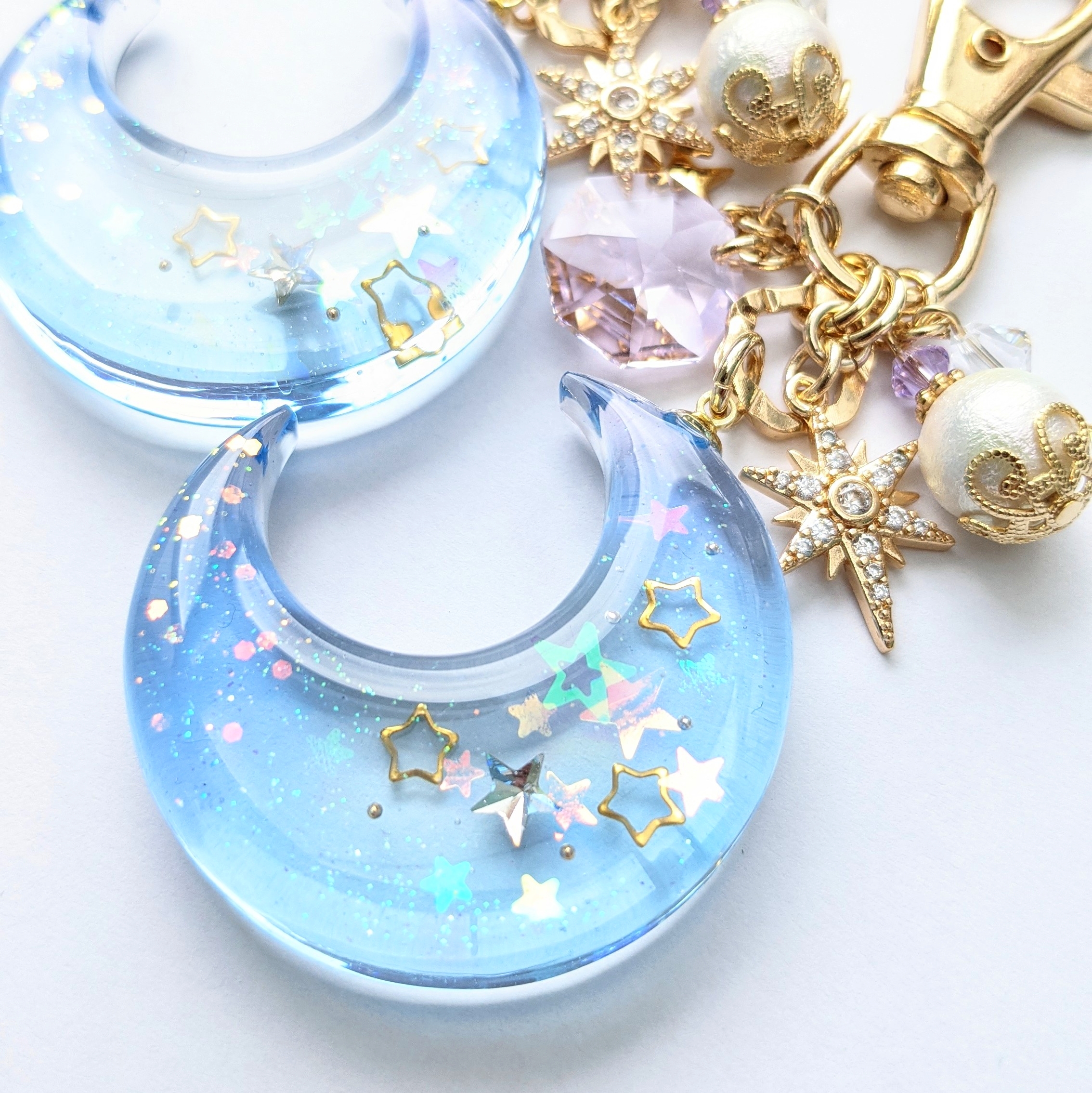 星降る三日月のキーホルダーの画像4