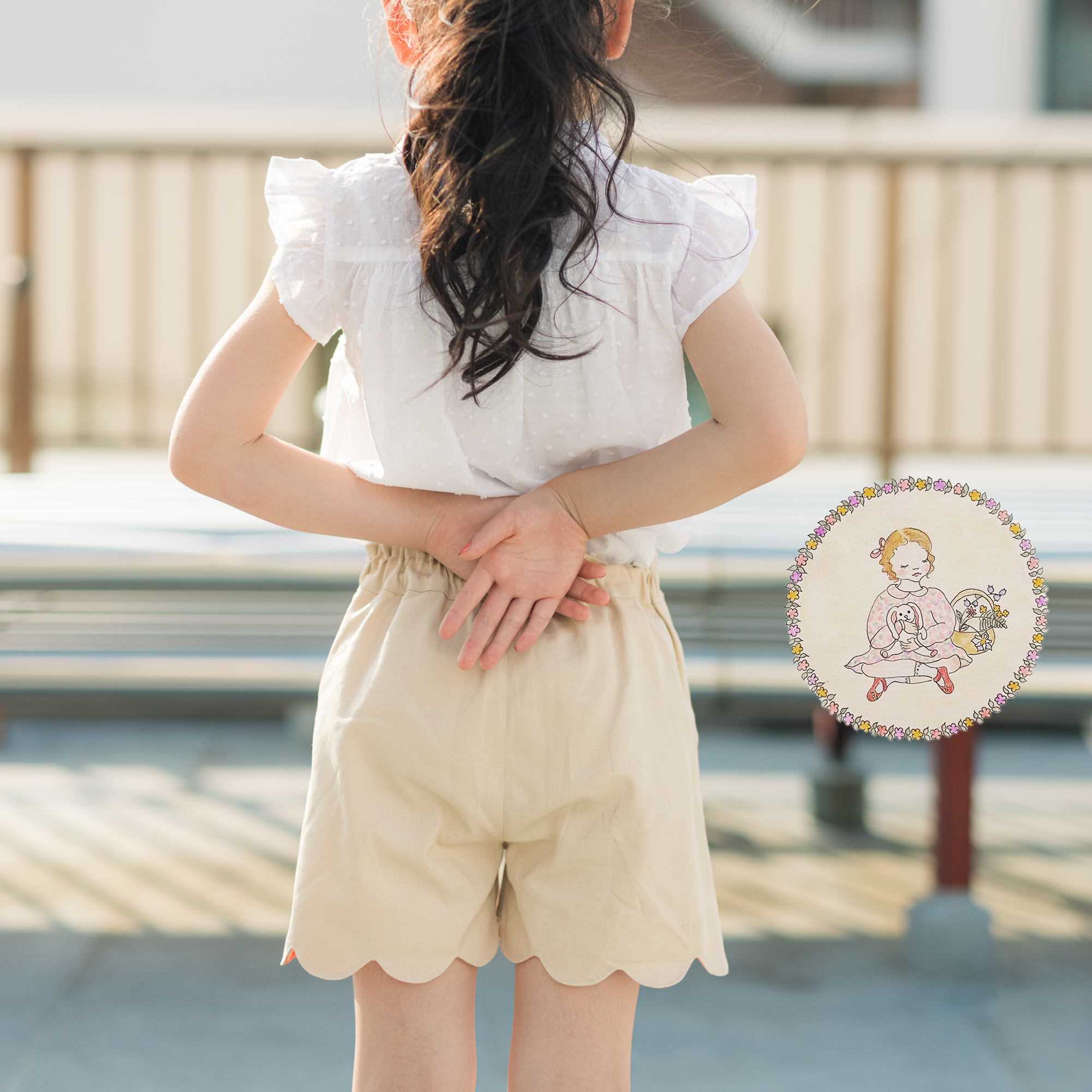 スカラップ のショートパンツ size6　118cmの画像6