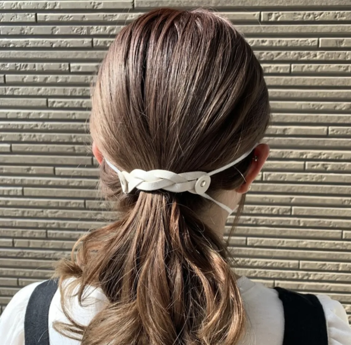 シンプルオシャレな快適マスクバンド（ホワイト）の画像2