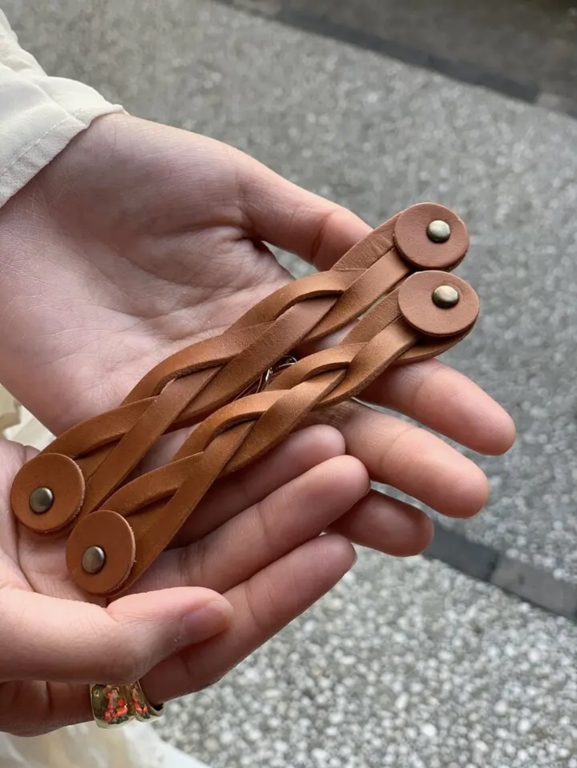 【男女兼用シンプルオシャレな快適マスクバンド☆マスクフック（ブラウン）の画像4