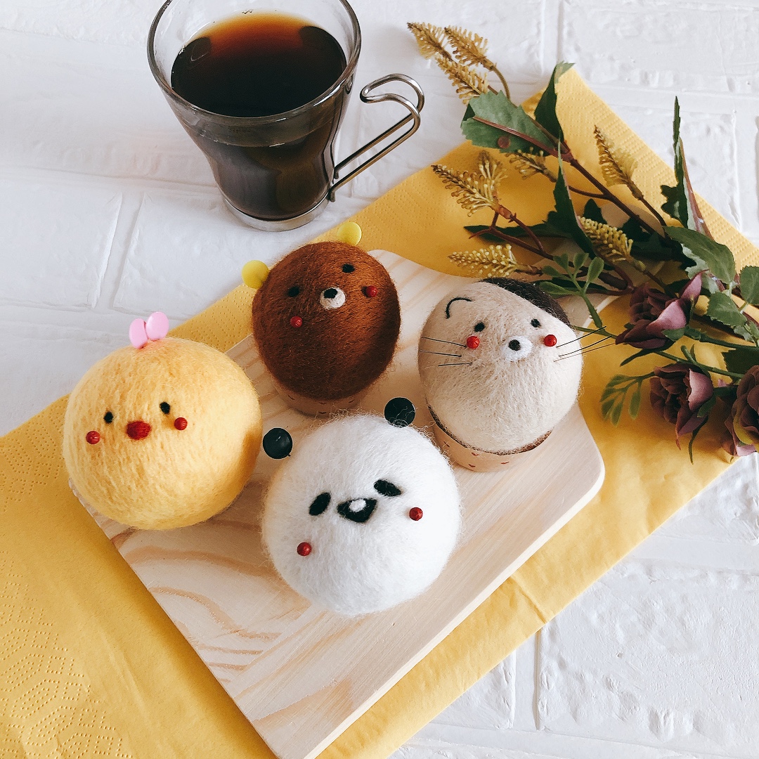 【羊毛フェルトで作る】ねこさんマフィン　ピンクッション|初心者ok！|まち針付きの画像4