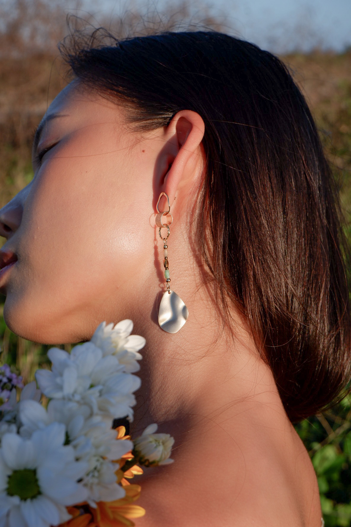 Gold leaf long piercing の画像5