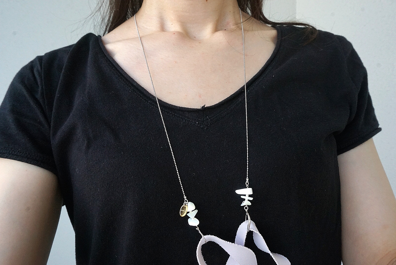 マザーオブパール マスクチェーン(シルバー×ホワイト)の画像4